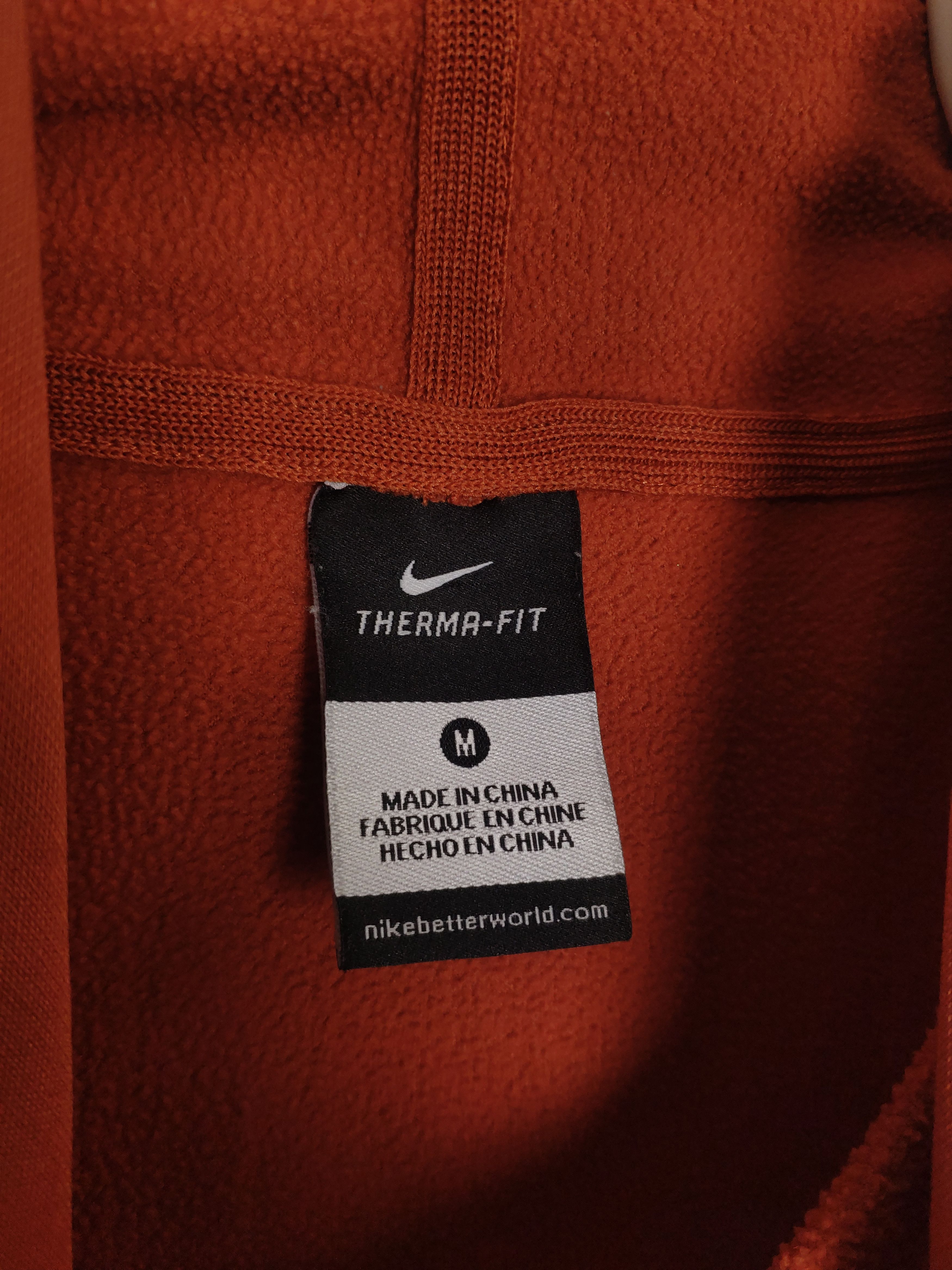 Nike × Vintage Nike center swoosh hoodie vintage looking sweatshirt orange Size US XS / EU 42 / 0 - 3 Thumbnail