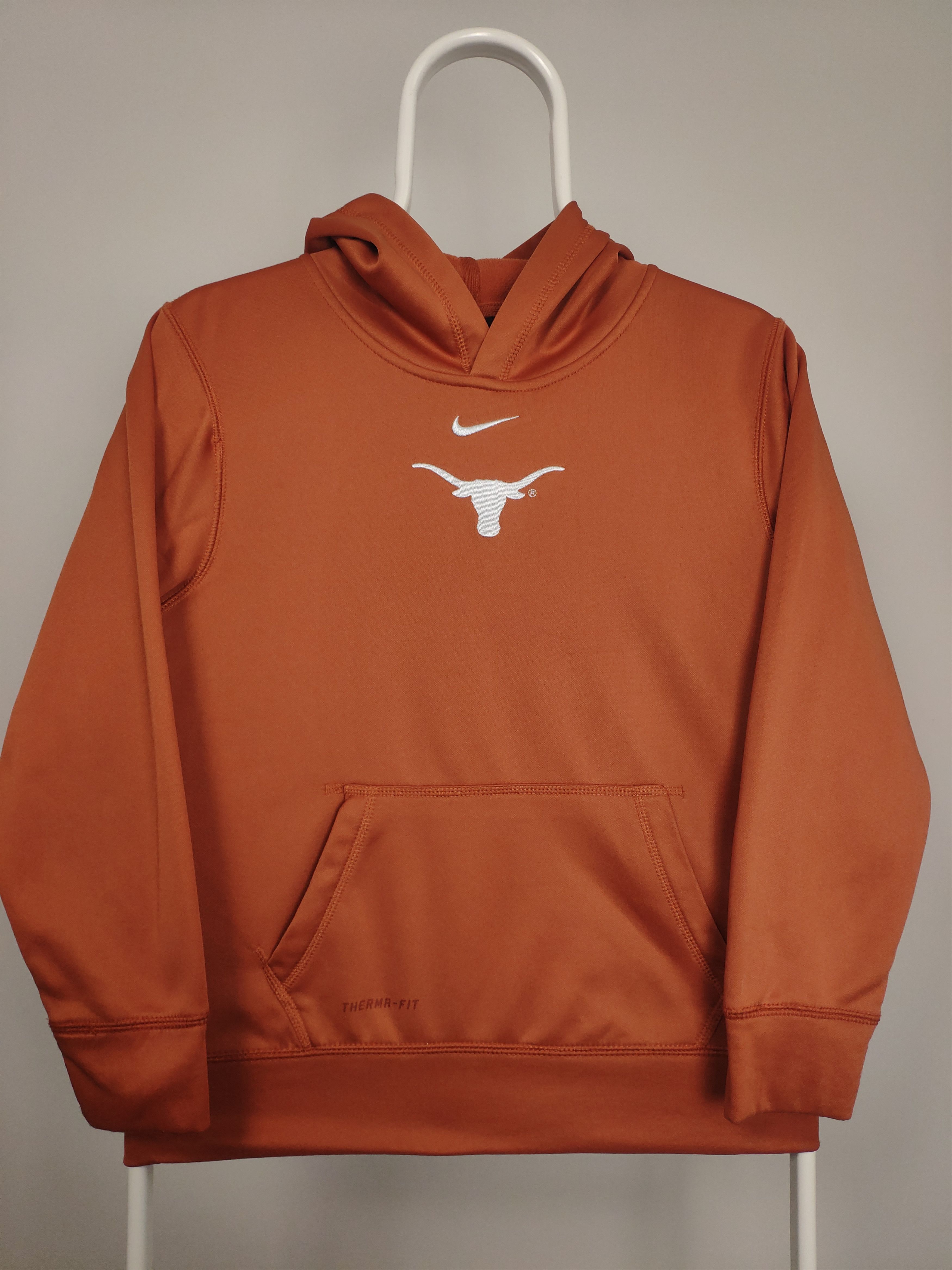 Nike × Vintage Nike center swoosh hoodie vintage looking sweatshirt orange Size US XS / EU 42 / 0 - 1 Thumbnail