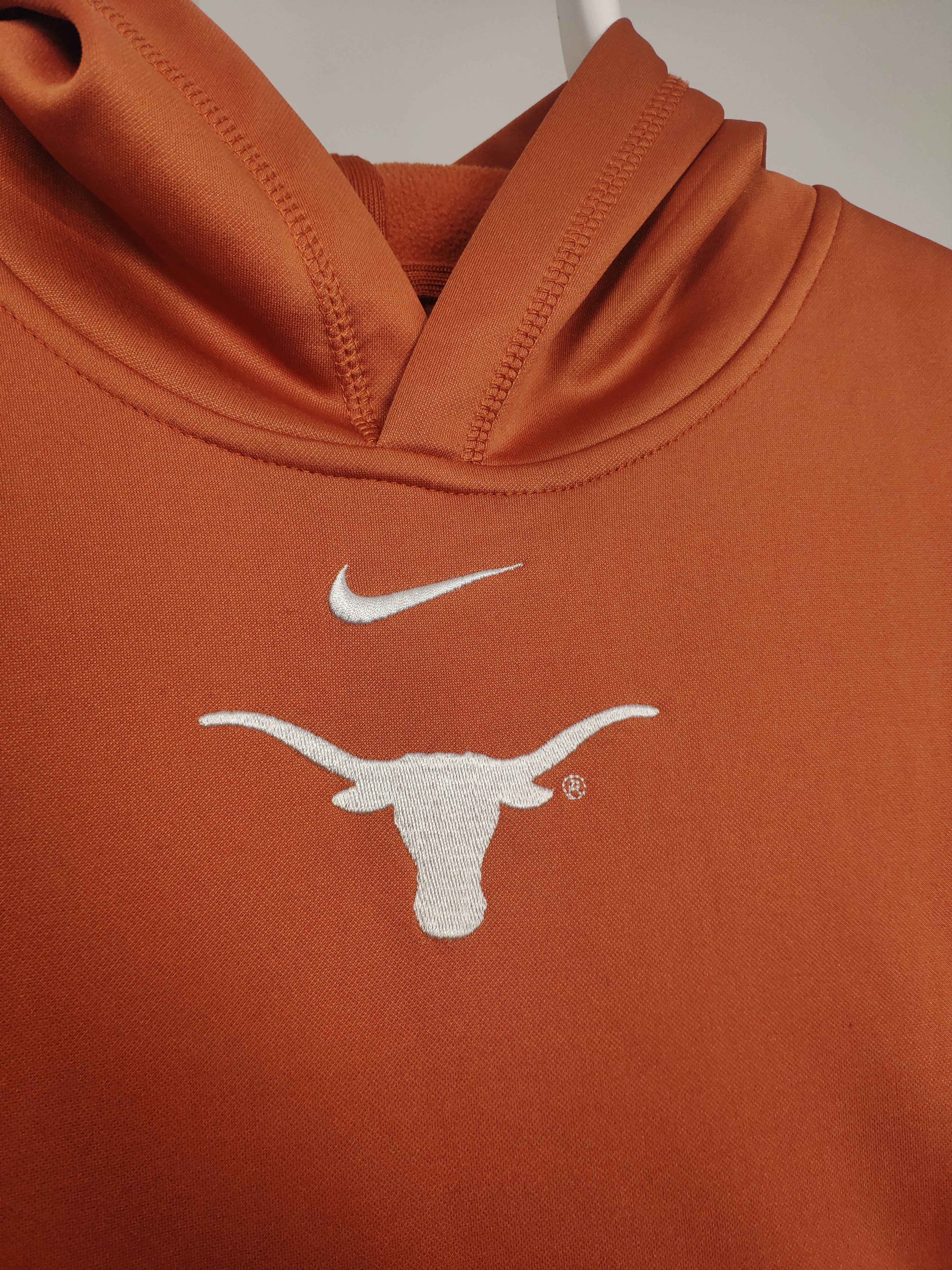 Nike × Vintage Nike center swoosh hoodie vintage looking sweatshirt orange Size US XS / EU 42 / 0 - 2 Thumbnail