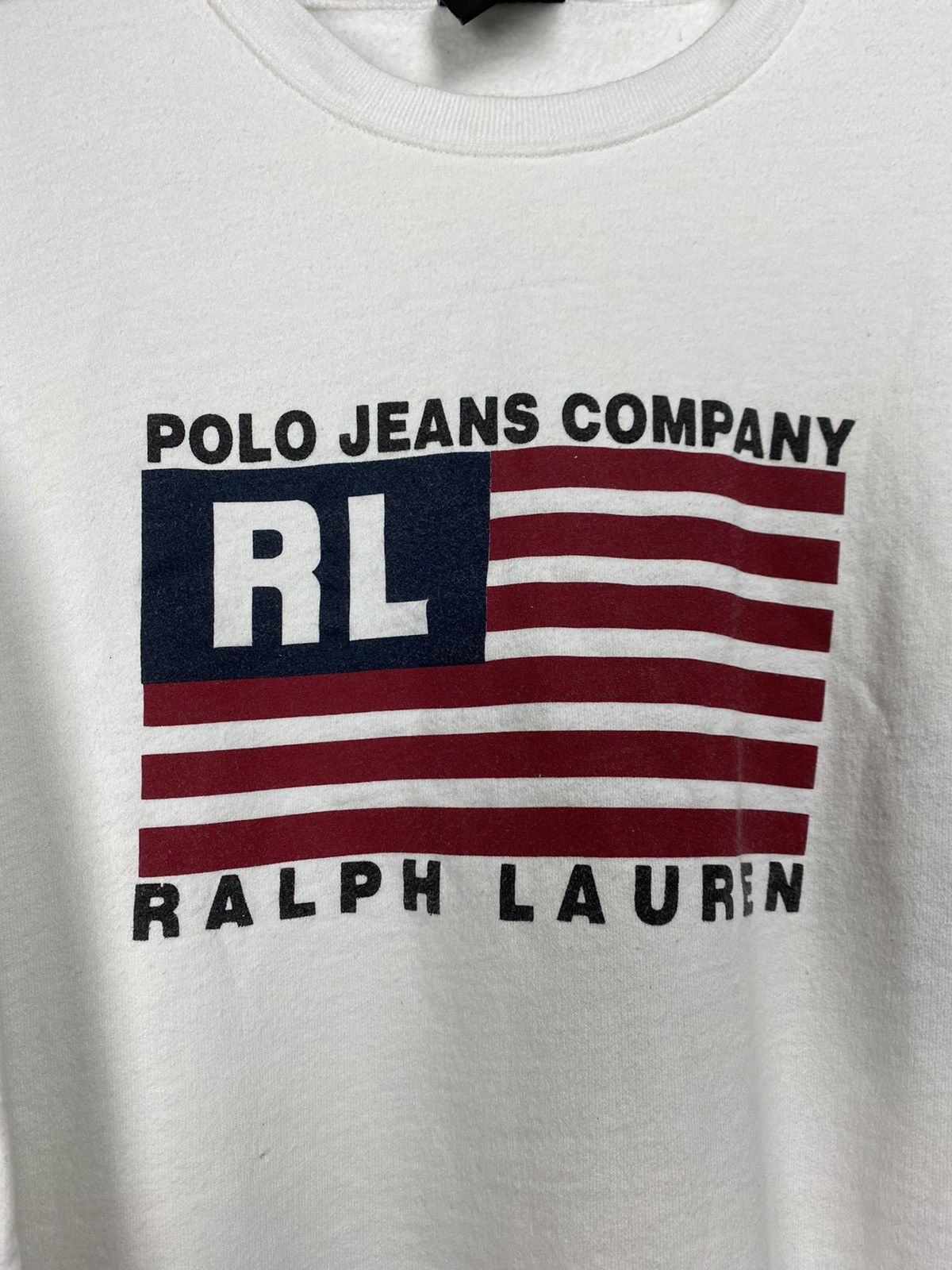 Polo Ralph Lauren × Vintage Polo Ralph Lauren Jeans big USA flag logo sweatshirt Size US XL / EU 56 / 4 - 2 Thumbnail