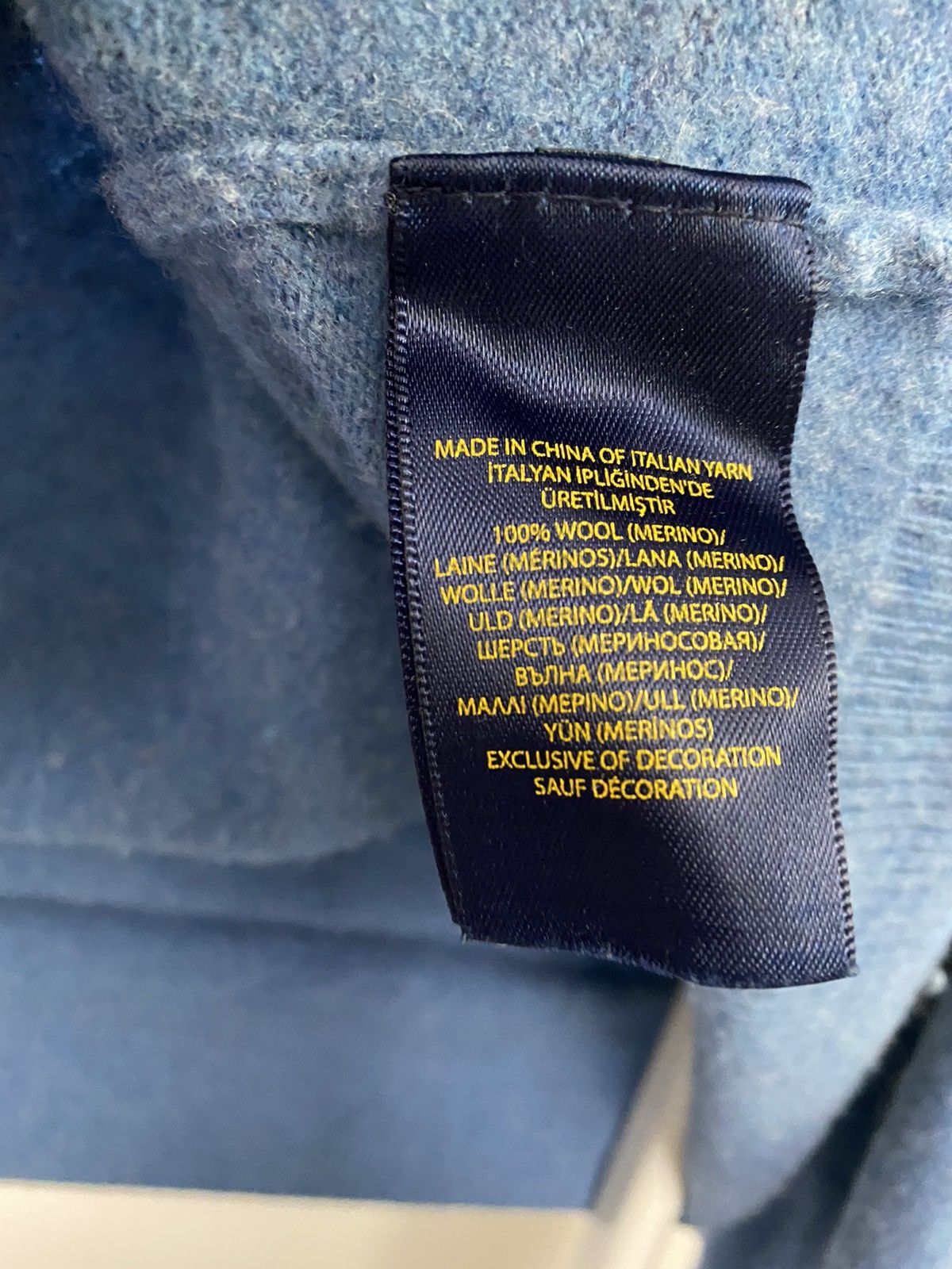 Polo Ralph Lauren × Vintage Polo Ralph Lauren vintage sweater blue vneck small pony Size US M / EU 48-50 / 2 - 7 Thumbnail