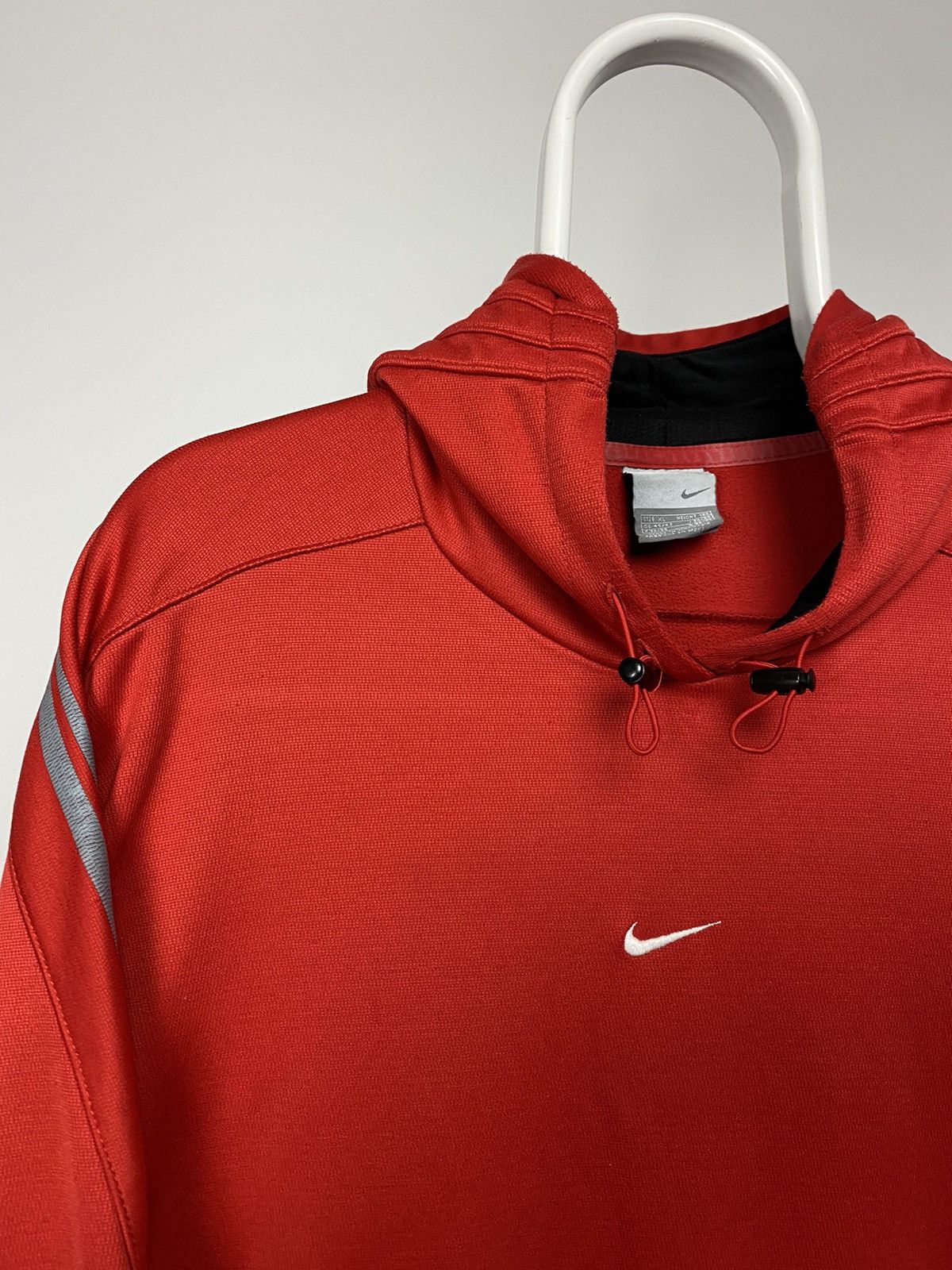 Nike × Vintage Nike vintage center swoosh hoodie red sweatshirt Y2K Size US XL / EU 56 / 4 - 3 Thumbnail