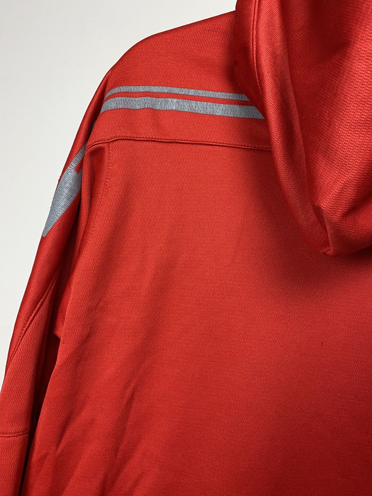 Nike × Vintage Nike vintage center swoosh hoodie red sweatshirt Y2K Size US XL / EU 56 / 4 - 10 Thumbnail