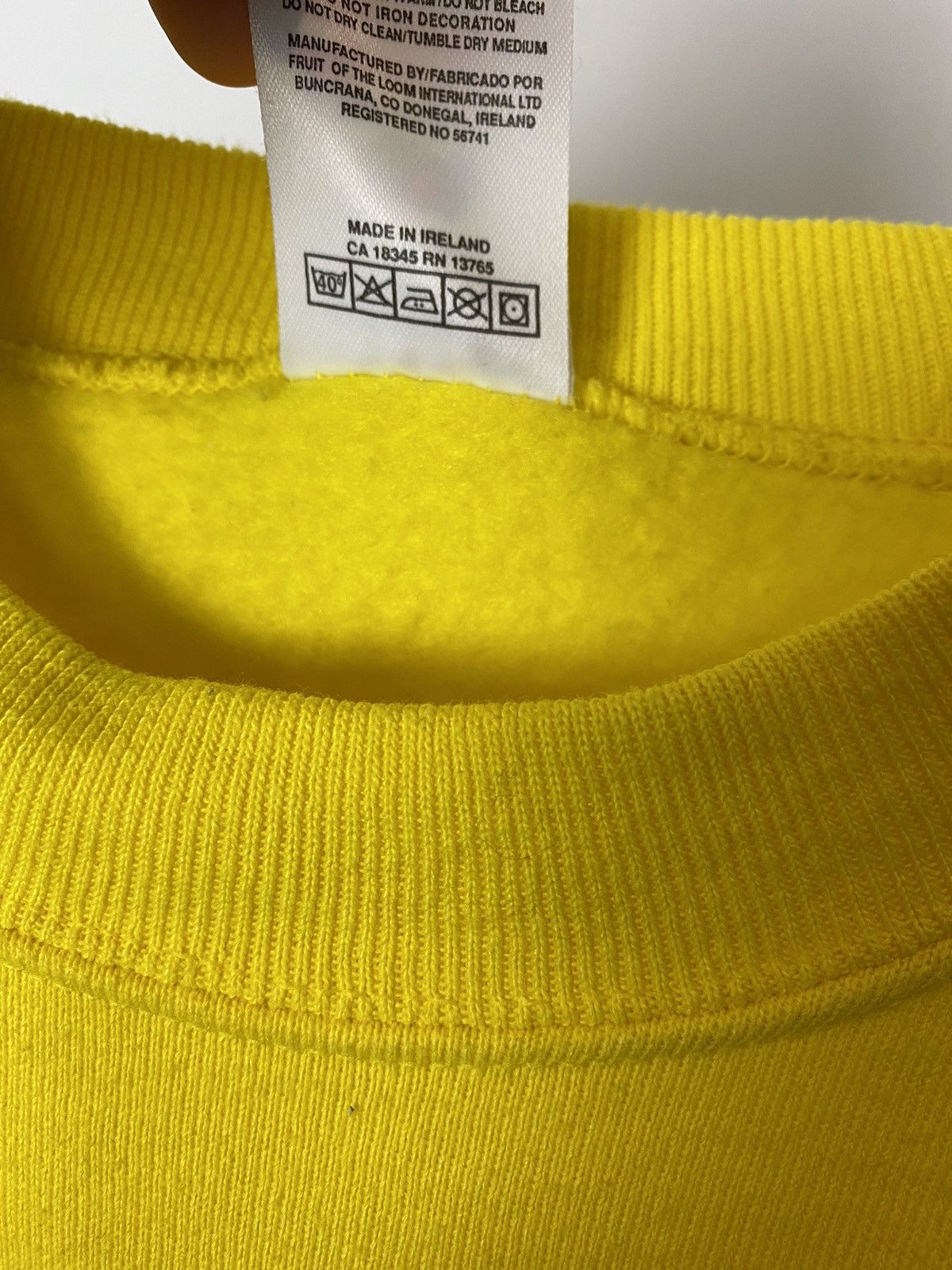 Fruit Of The Loom × Vintage Fruit of the loom vintage yellow sweatshirt basic crewneck Size US L / EU 52-54 / 3 - 4 Thumbnail