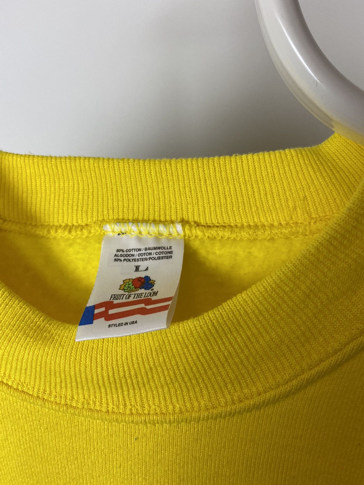 Fruit Of The Loom × Vintage Fruit of the loom vintage yellow sweatshirt basic crewneck Size US L / EU 52-54 / 3 - 3 Thumbnail