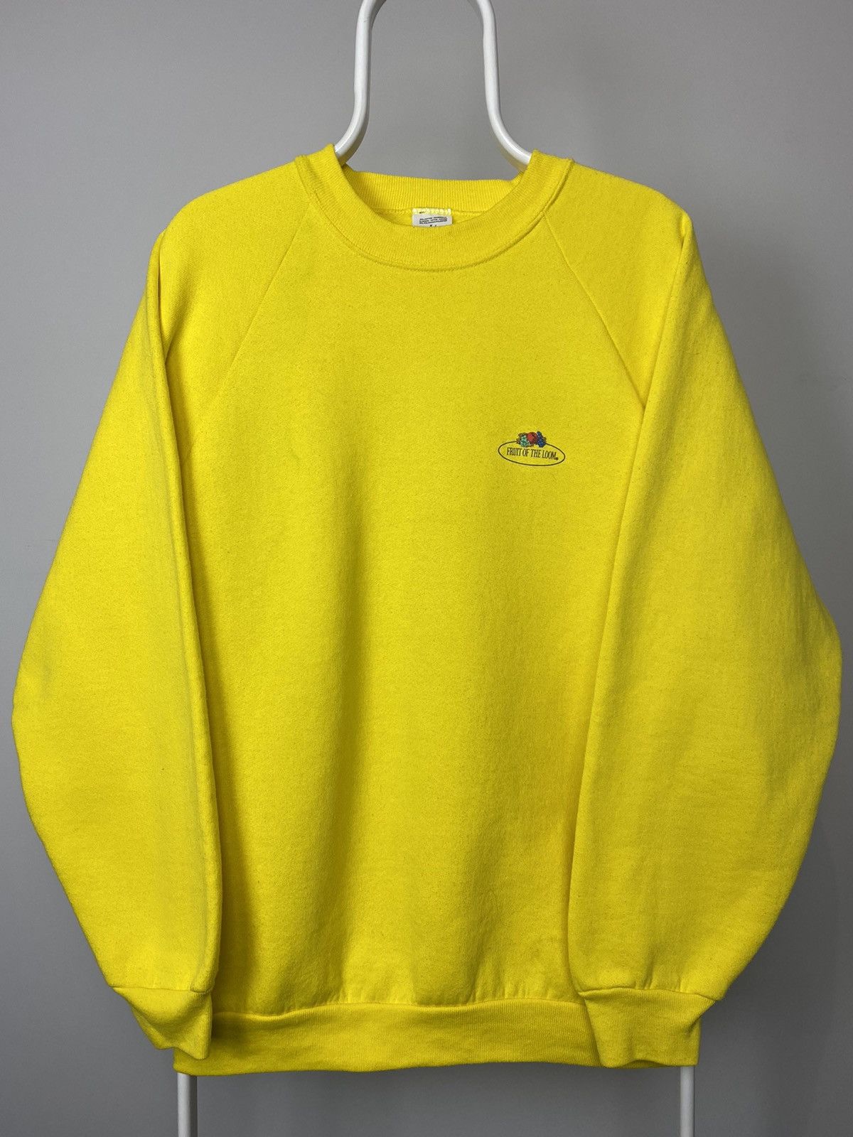 Fruit Of The Loom × Vintage Fruit of the loom vintage yellow sweatshirt basic crewneck Size US L / EU 52-54 / 3 - 1 Thumbnail