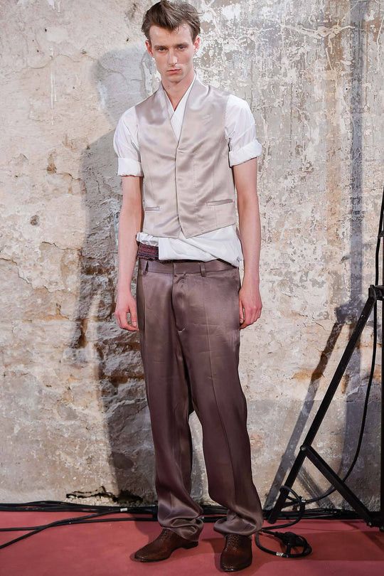 Haider Ackermann SS15 Pale Amorpha Silk Satin Trousers Sample Size US 32 / EU 48 - 1 Thumbnail