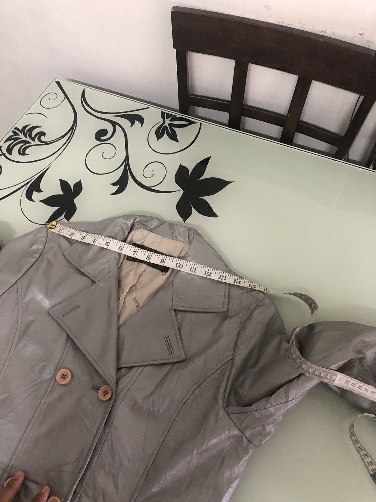 Balmain Vintage Balmain Paris Silver Leather Long Coat Size M / US 6-8 / IT 42-44 - 22 Thumbnail