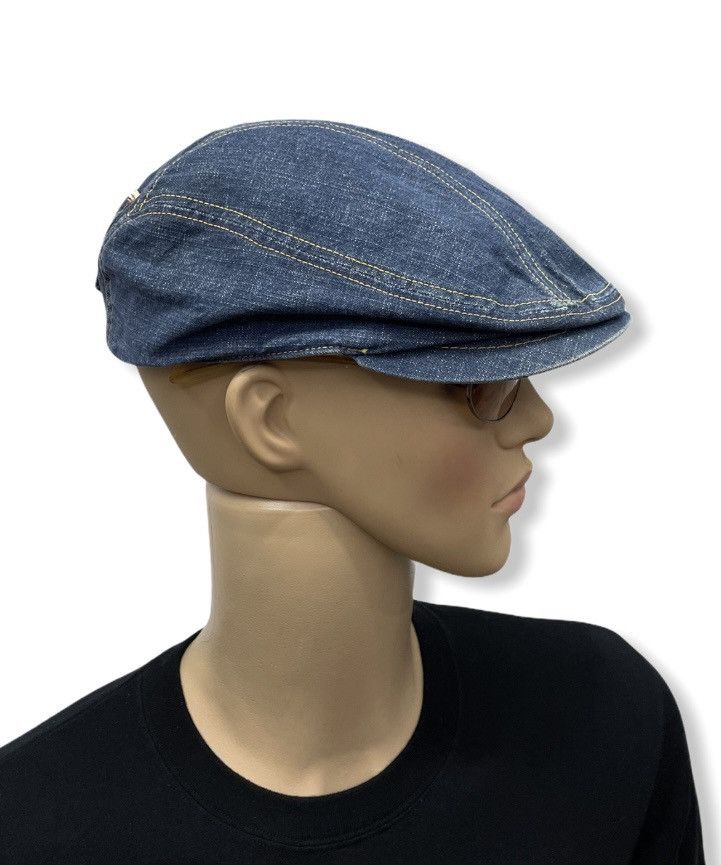 Evisu × Vintage VERY RARE! Vintage EVISU Japan Selvedge Denim Flat Cap Size ONE SIZE - 5 Thumbnail