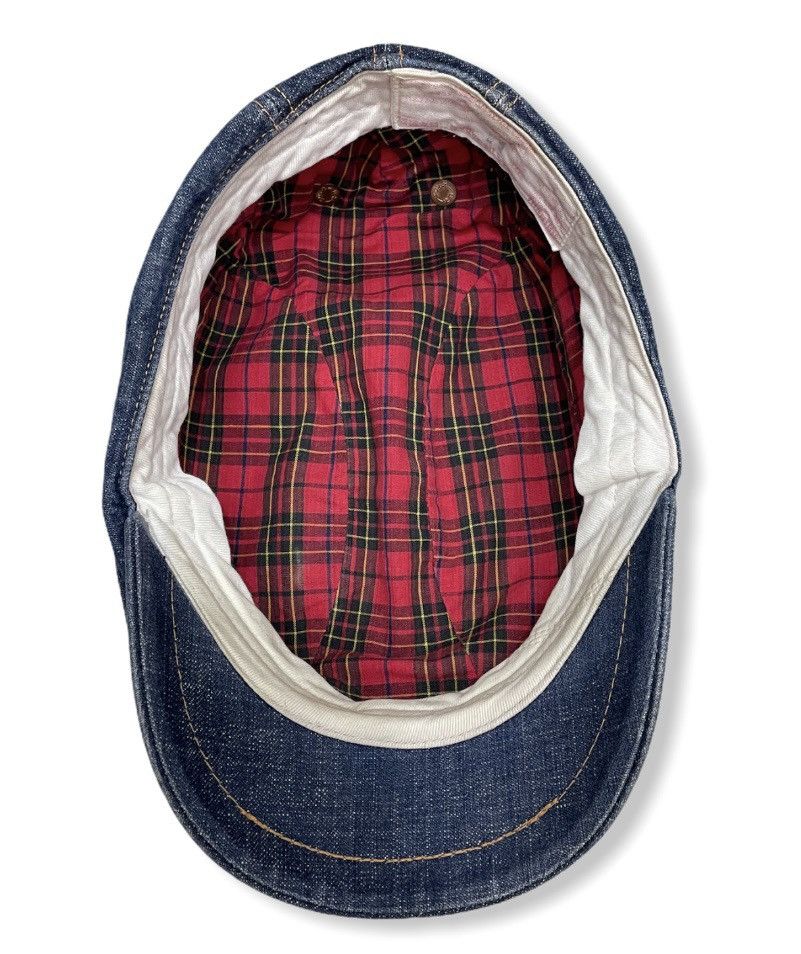 Evisu × Vintage VERY RARE! Vintage EVISU Japan Selvedge Denim Flat Cap Size ONE SIZE - 11 Thumbnail