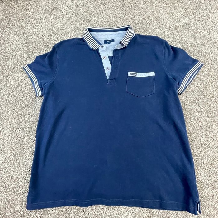 Vintage Faconnable Polo Shirt Adult Large Blue Lightweight Golf Golfer ...