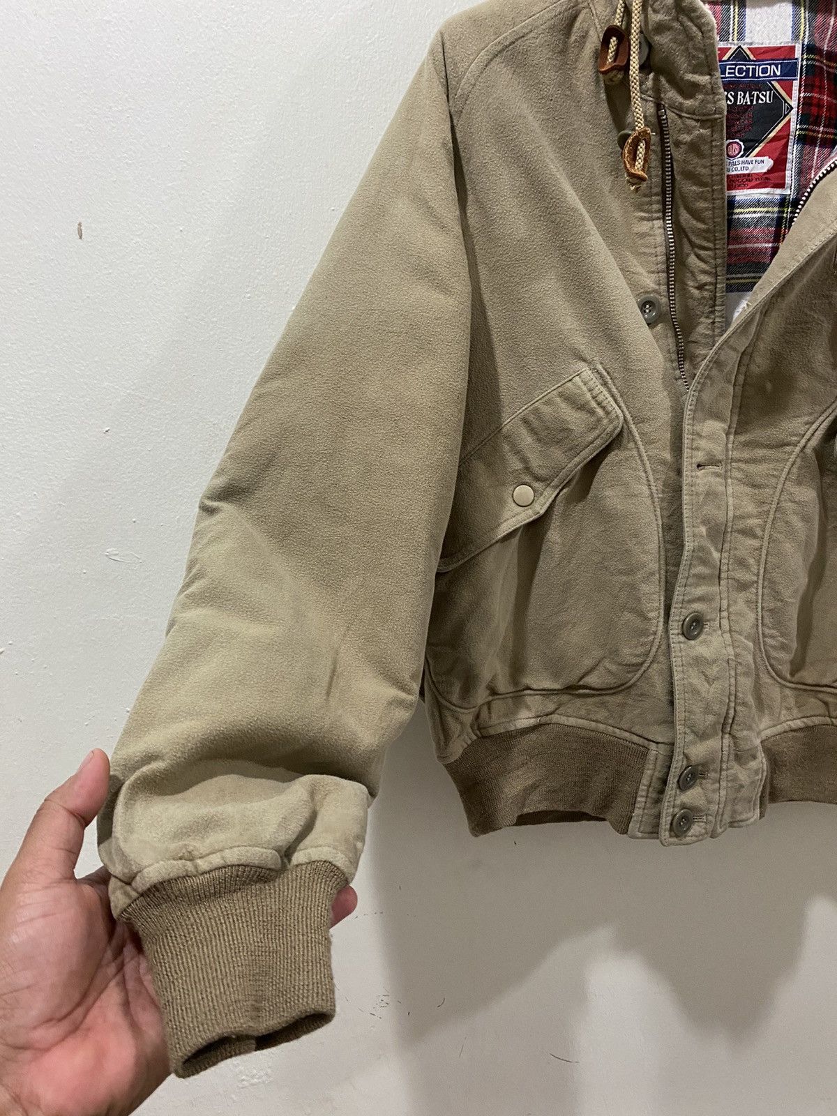 Japanese Brand 🔥Vintage🔥 BA-TSU STUDIO Bomber Hoodie Size US L / EU 52-54 / 3 - 9 Thumbnail