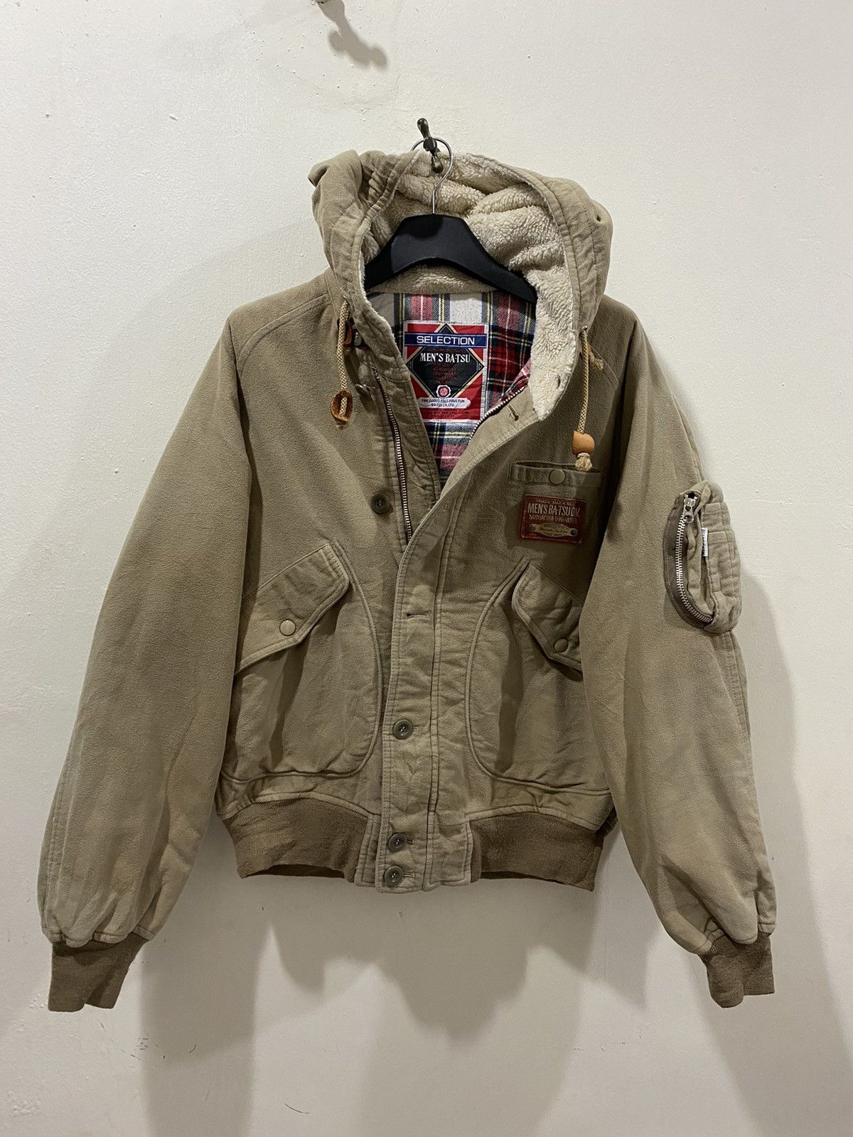 Japanese Brand 🔥Vintage🔥 BA-TSU STUDIO Bomber Hoodie Size US L / EU 52-54 / 3 - 3 Thumbnail