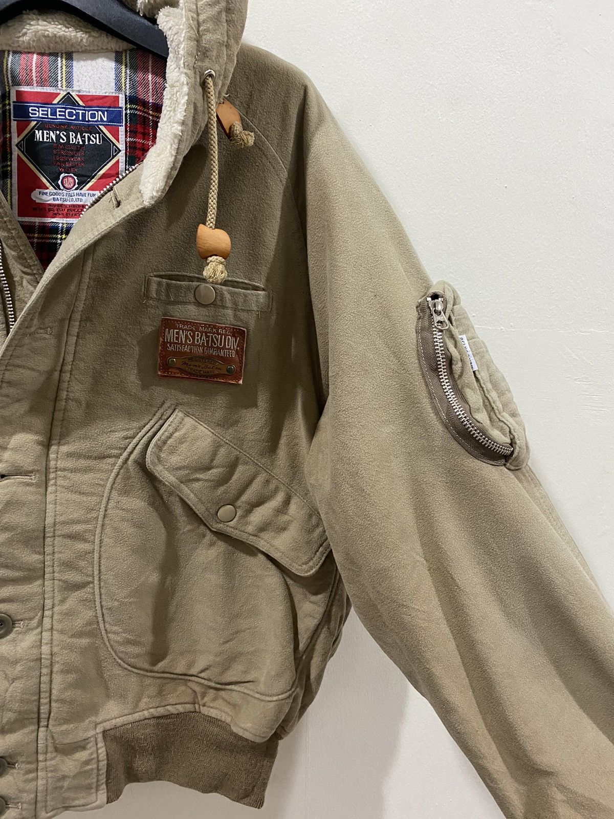 Japanese Brand 🔥Vintage🔥 BA-TSU STUDIO Bomber Hoodie Size US L / EU 52-54 / 3 - 8 Thumbnail
