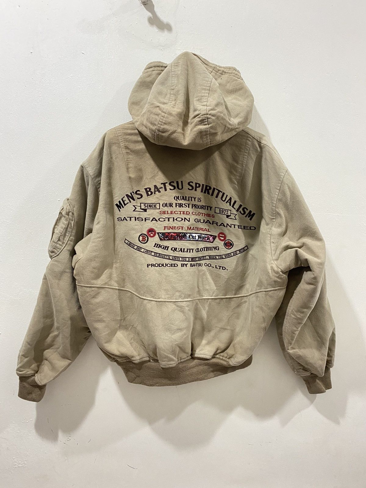 Japanese Brand 🔥Vintage🔥 BA-TSU STUDIO Bomber Hoodie Size US L / EU 52-54 / 3 - 4 Thumbnail