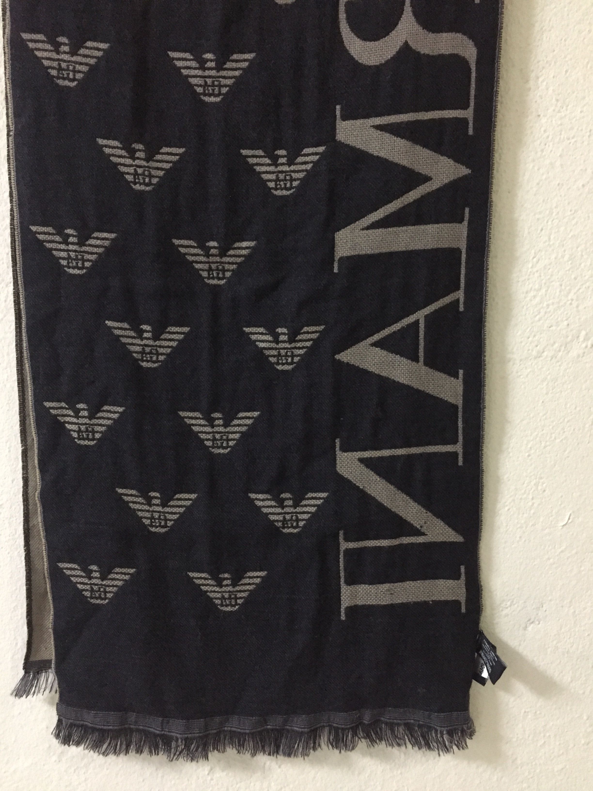 Emporio Armani Emporio Armani Scarf Muffler Wool Made In Italy Size ONE SIZE - 4 Thumbnail