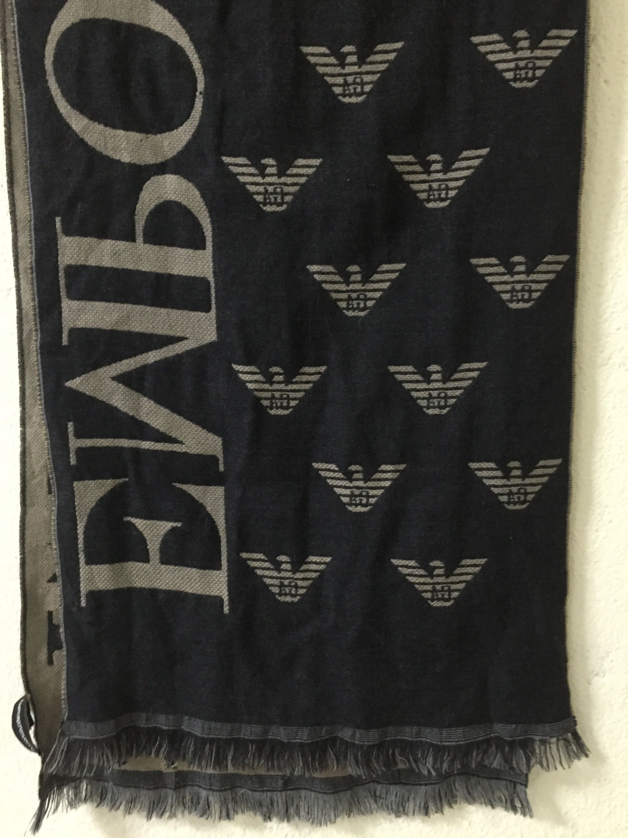 Emporio Armani Emporio Armani Scarf Muffler Wool Made In Italy Size ONE SIZE - 9 Thumbnail