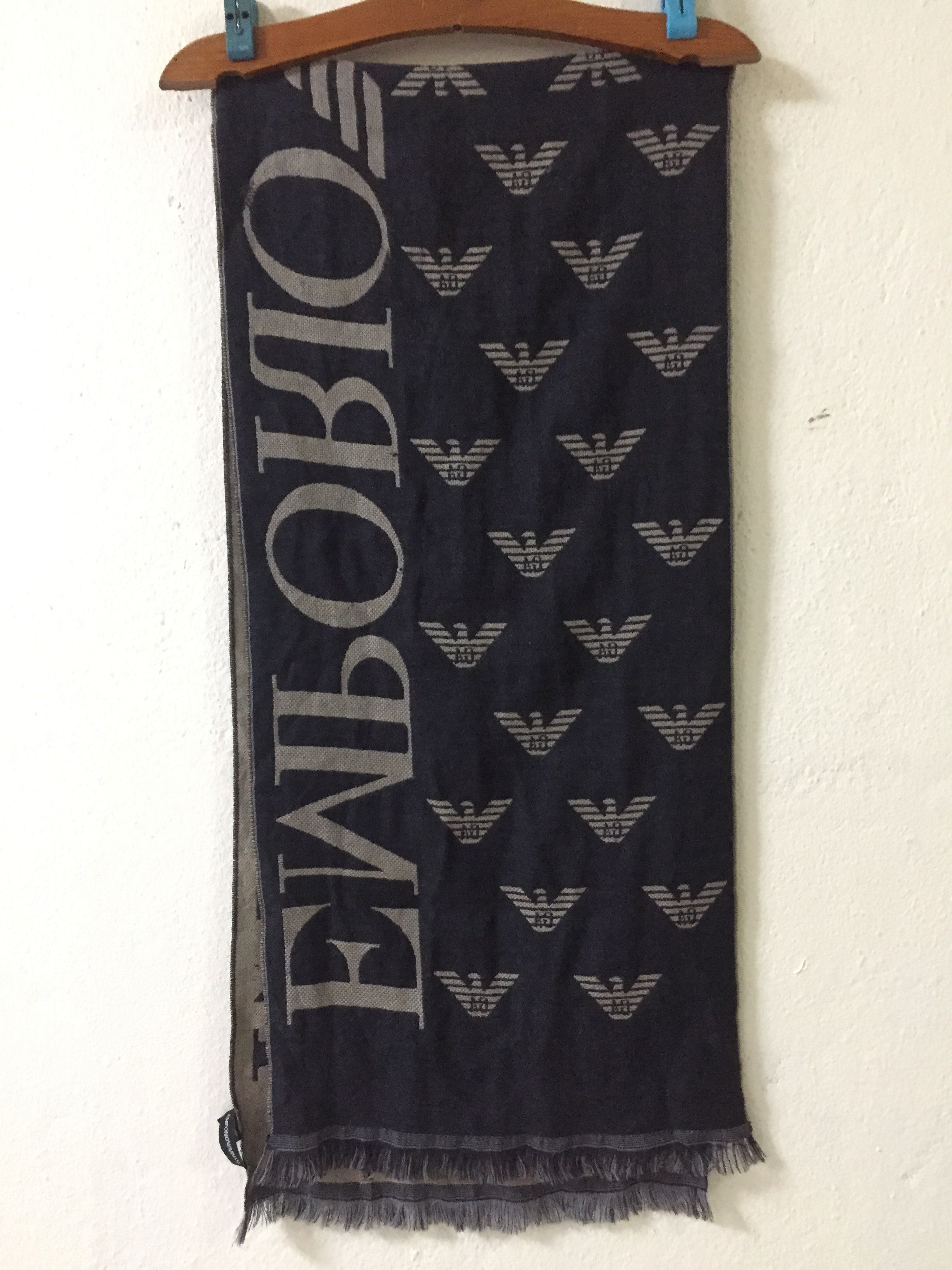 Emporio Armani Emporio Armani Scarf Muffler Wool Made In Italy Size ONE SIZE - 8 Thumbnail