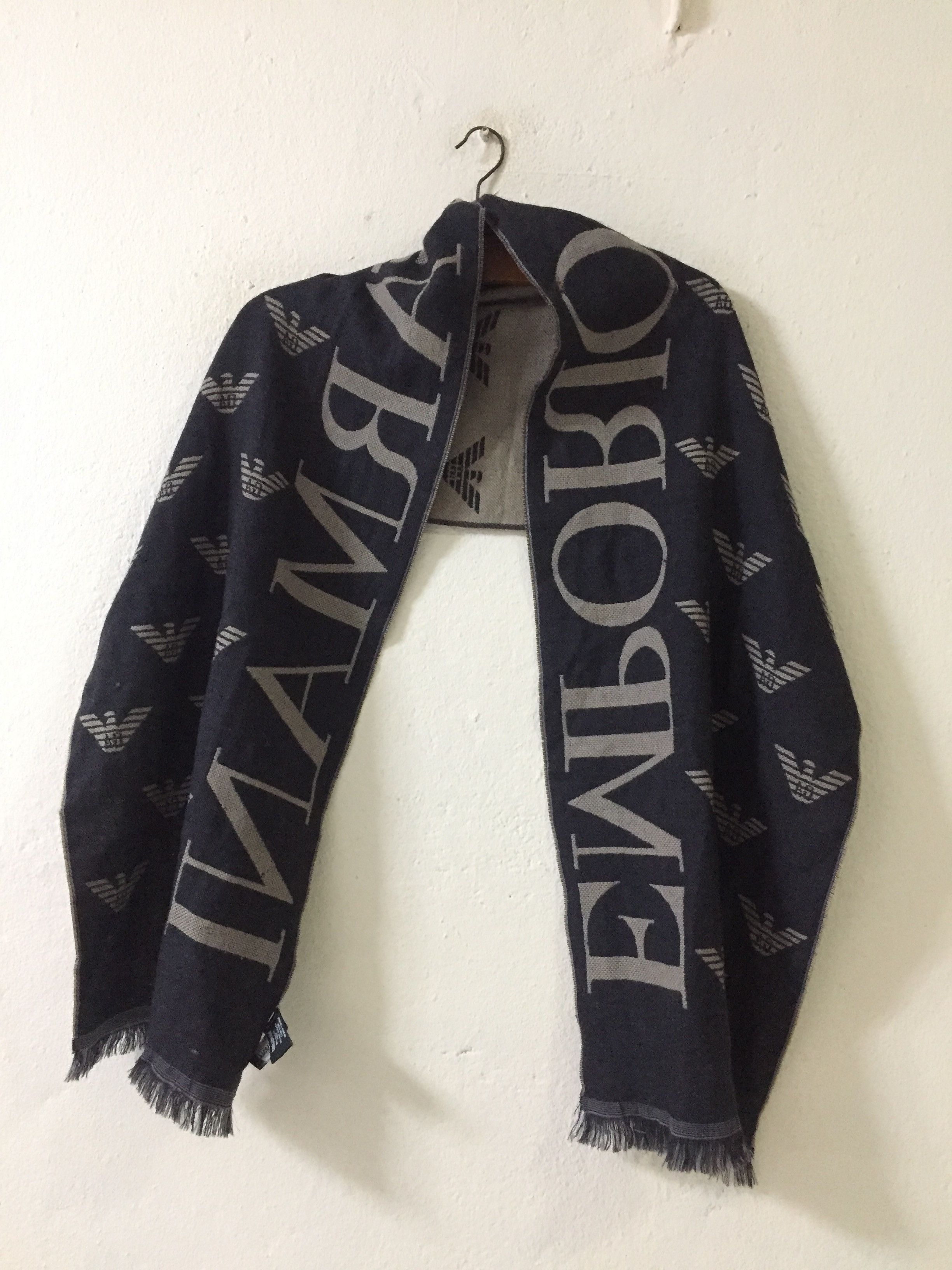 Emporio Armani Emporio Armani Scarf Muffler Wool Made In Italy Size ONE SIZE - 1 Thumbnail