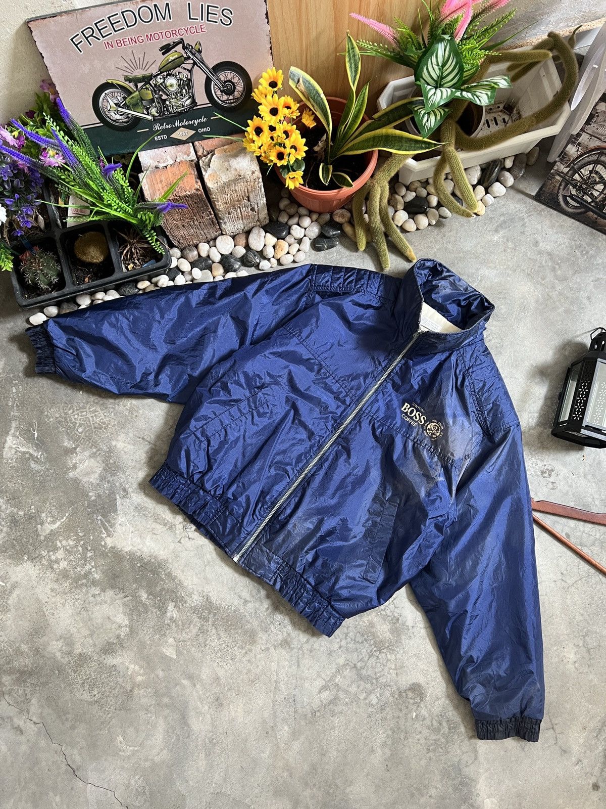 Japanese Brand × Vintage Vintage 🏴‍☠️ Suntory Boss Coffe Bomber Style Jacket Size US XL / EU 56 / 4 - 8 Thumbnail