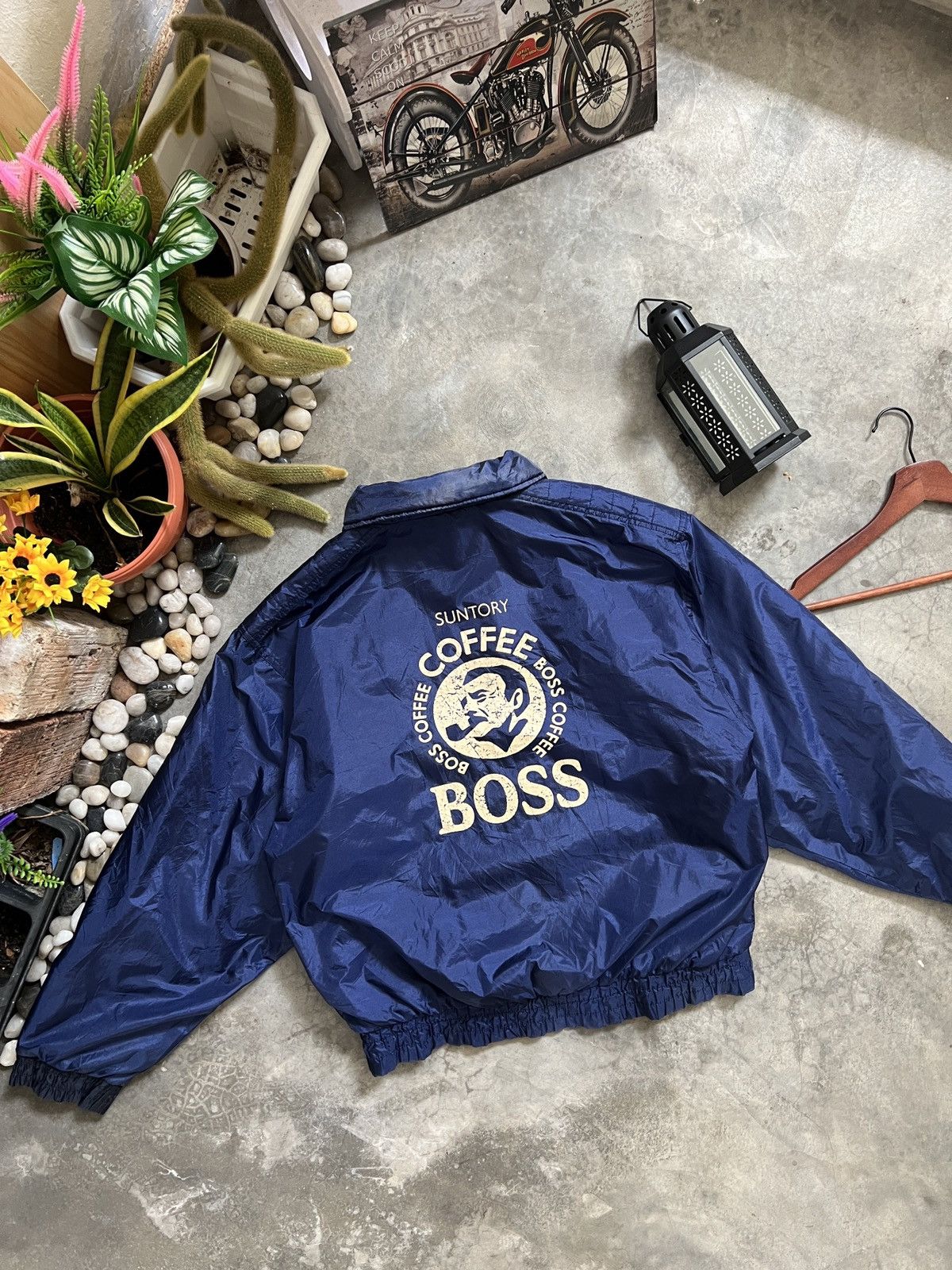 Japanese Brand × Vintage Vintage 🏴‍☠️ Suntory Boss Coffe Bomber Style Jacket Size US XL / EU 56 / 4 - 1 Thumbnail