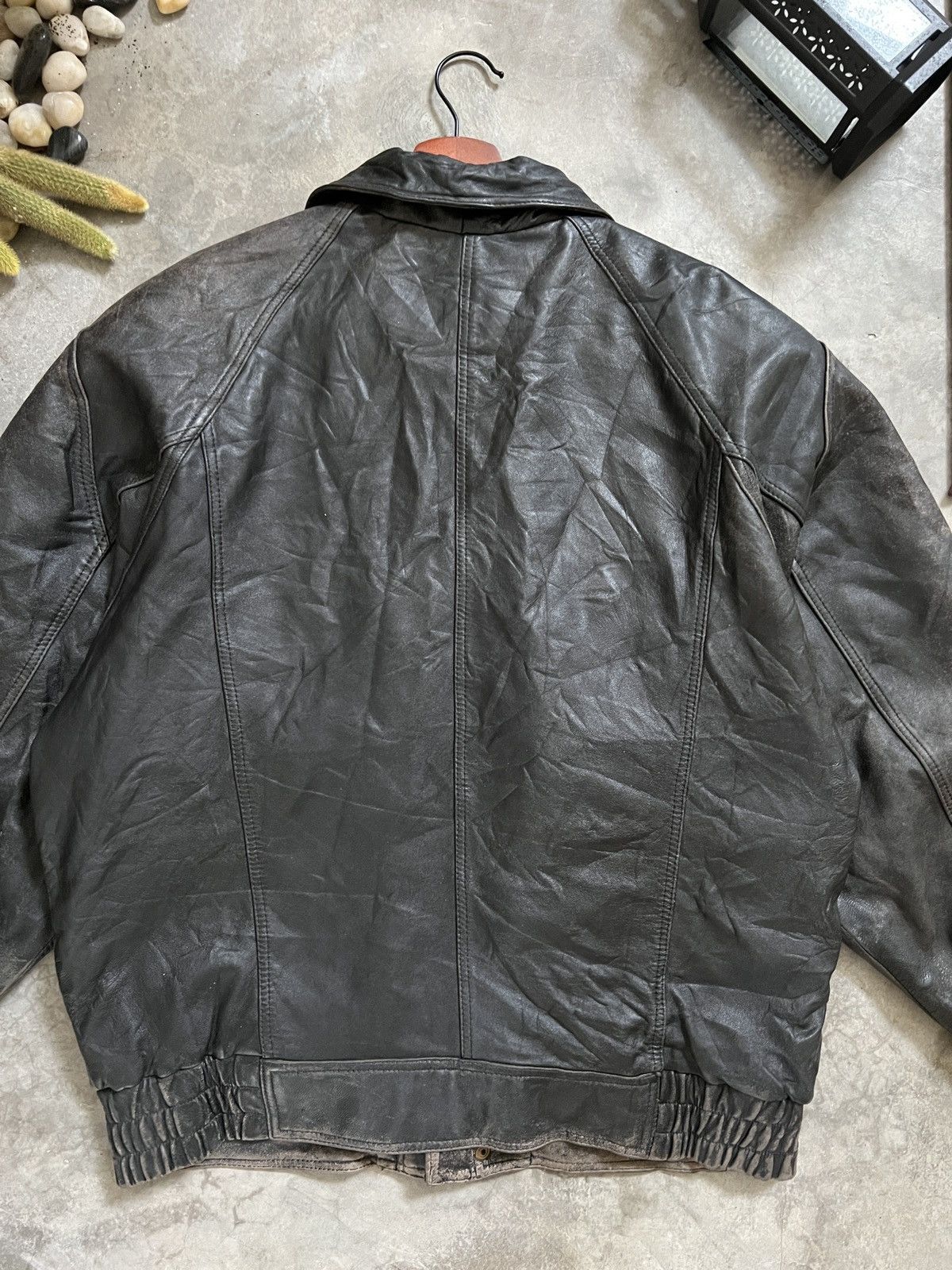 Vintage VTG 🖤 Vintage 90s M.T Legend Airport Style Leather Jacket Size US L / EU 52-54 / 3 - 6 Thumbnail