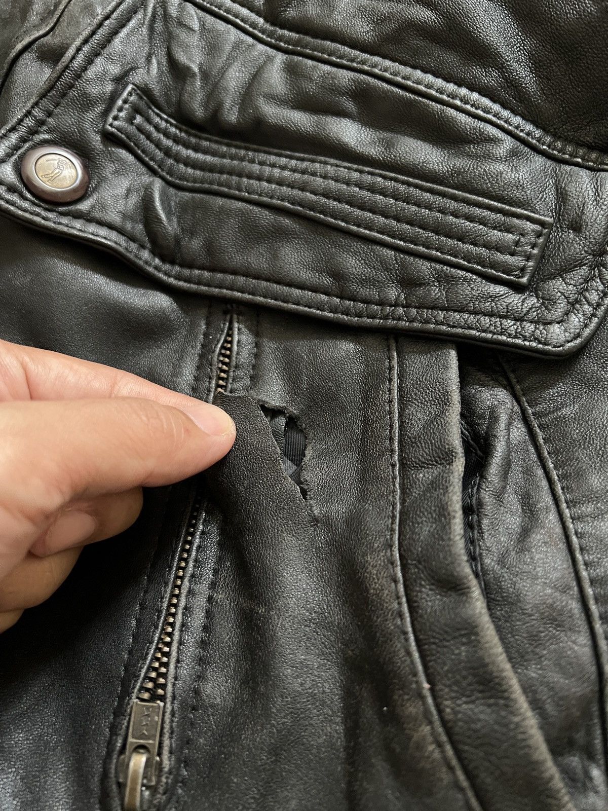 Vintage VTG 🖤 Vintage 90s M.T Legend Airport Style Leather Jacket Size US L / EU 52-54 / 3 - 20 Thumbnail