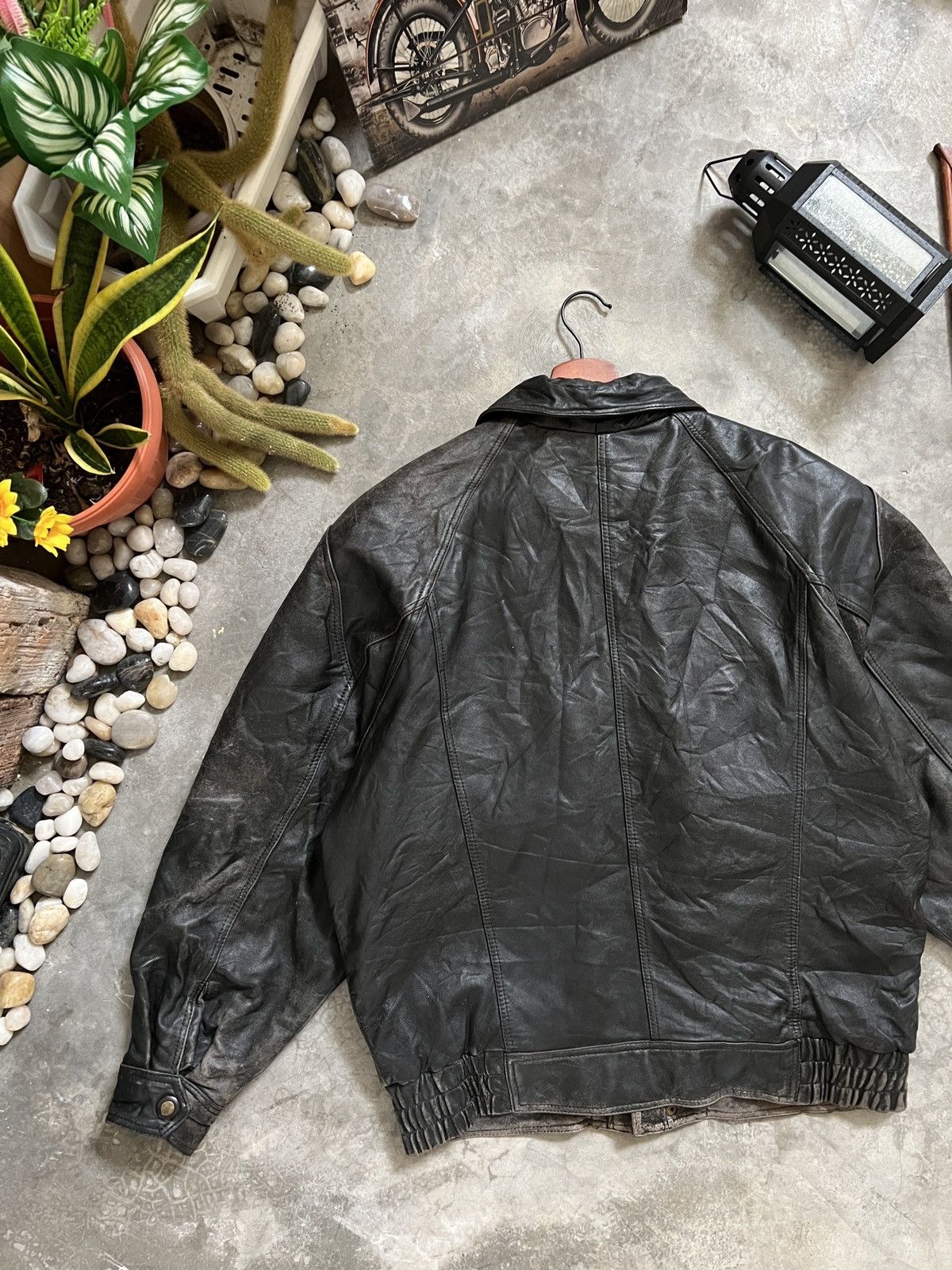 Vintage VTG 🖤 Vintage 90s M.T Legend Airport Style Leather Jacket Size US L / EU 52-54 / 3 - 7 Thumbnail