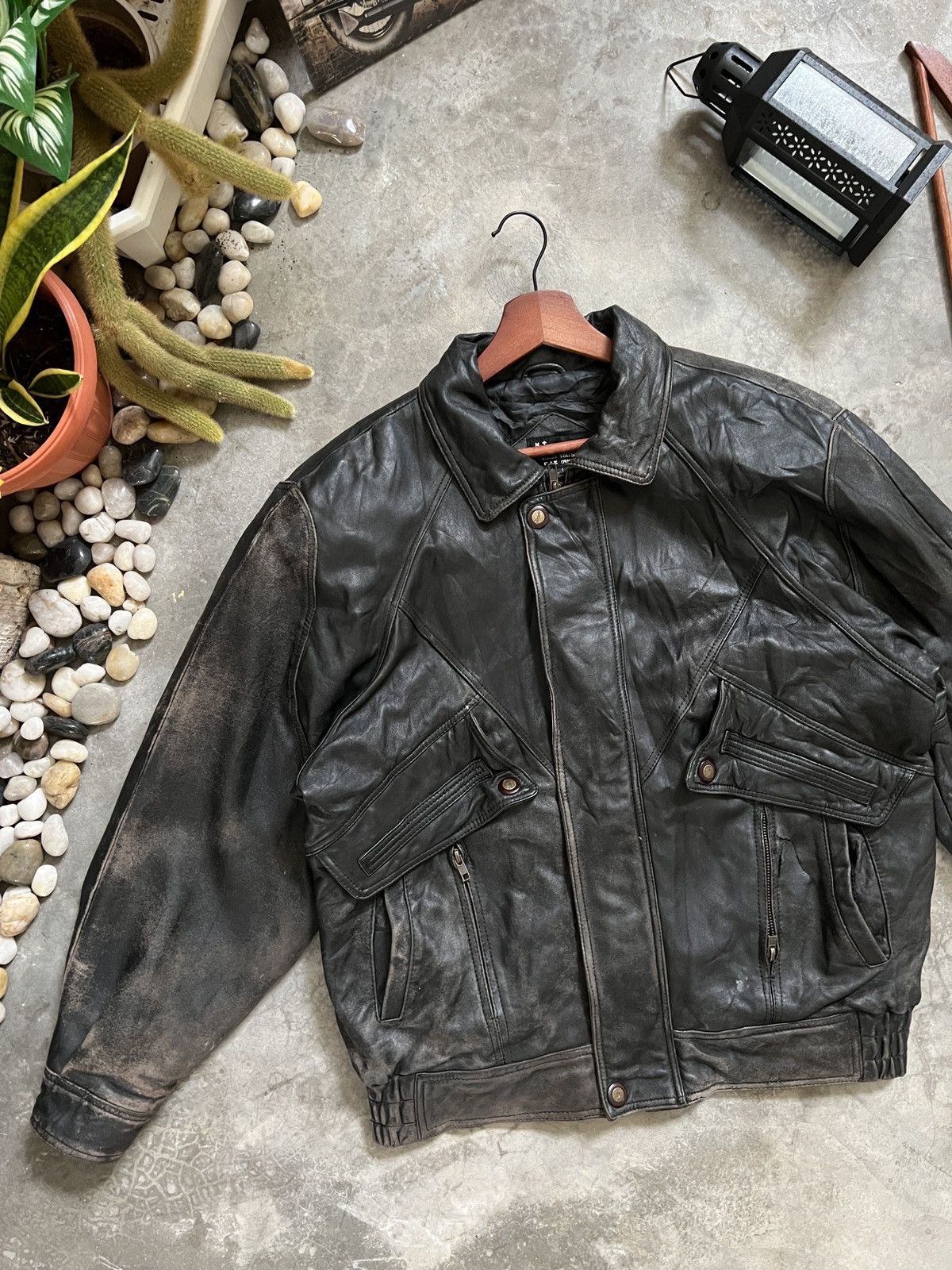 m.t. legend leather bomber jacket A-2