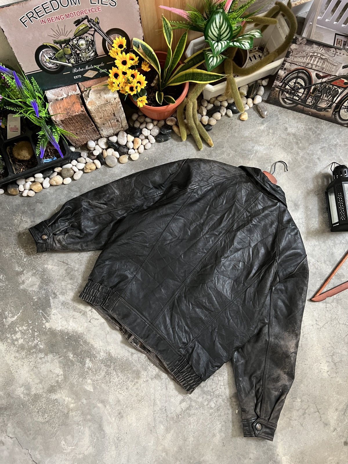 Vintage VTG 🖤 Vintage 90s M.T Legend Airport Style Leather Jacket Size US L / EU 52-54 / 3 - 8 Thumbnail