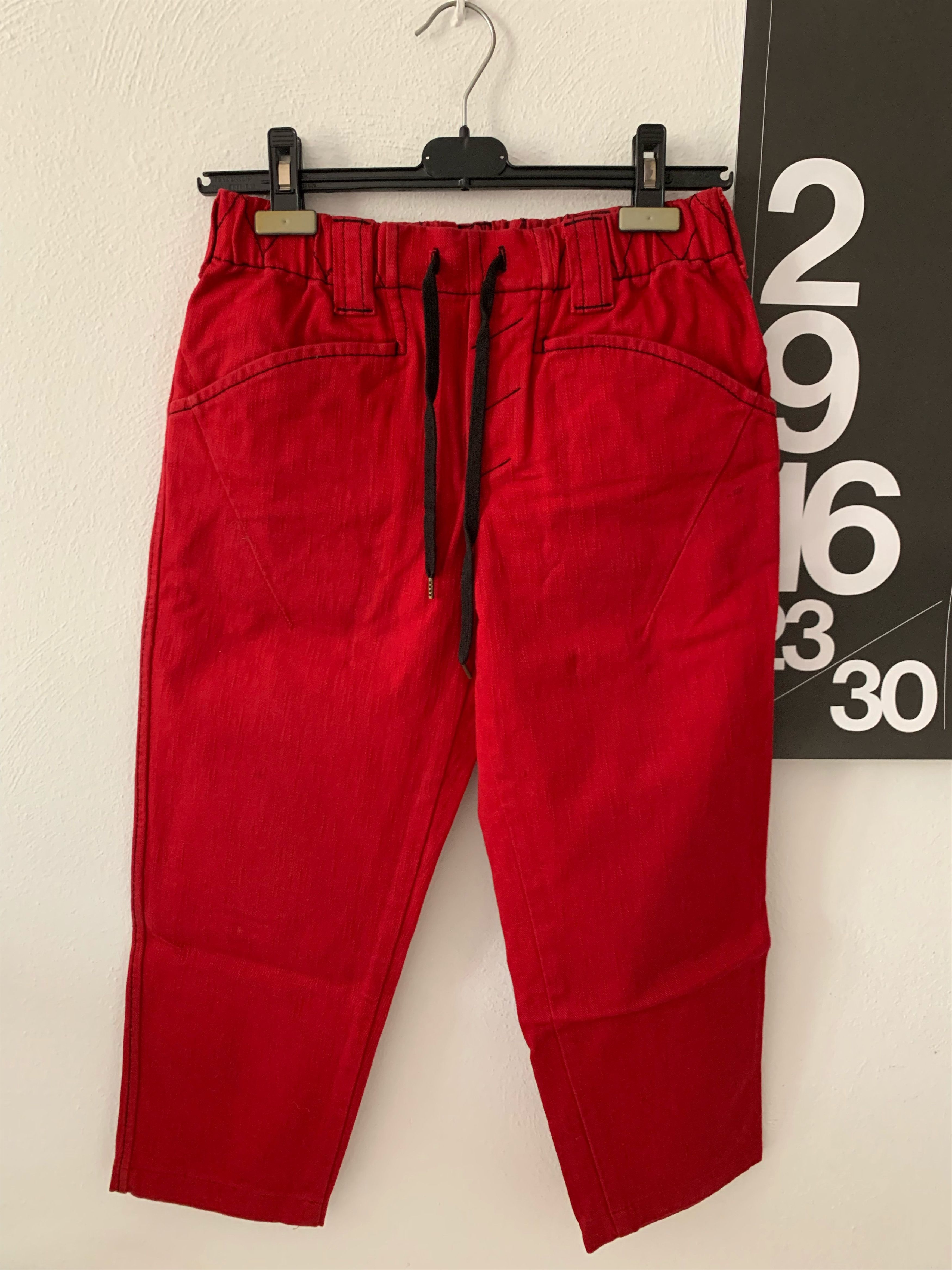 Number (N)ine AW08 Cropped Red Pants Size US 28 / EU 44 - 2 Thumbnail