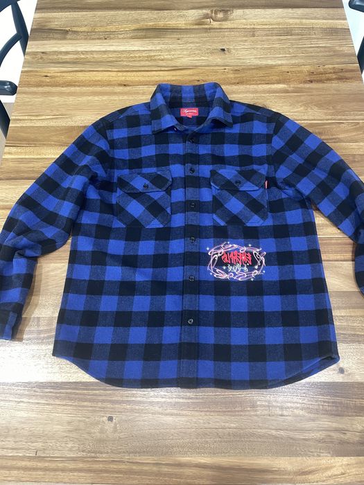 Supreme Supreme 1-800 Buffalo Plaid Flannel Shirt Black / Blue