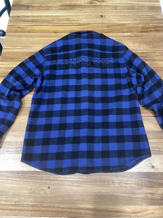 Supreme Supreme 1-800 Buffalo Plaid Flannel Shirt Black / Blue