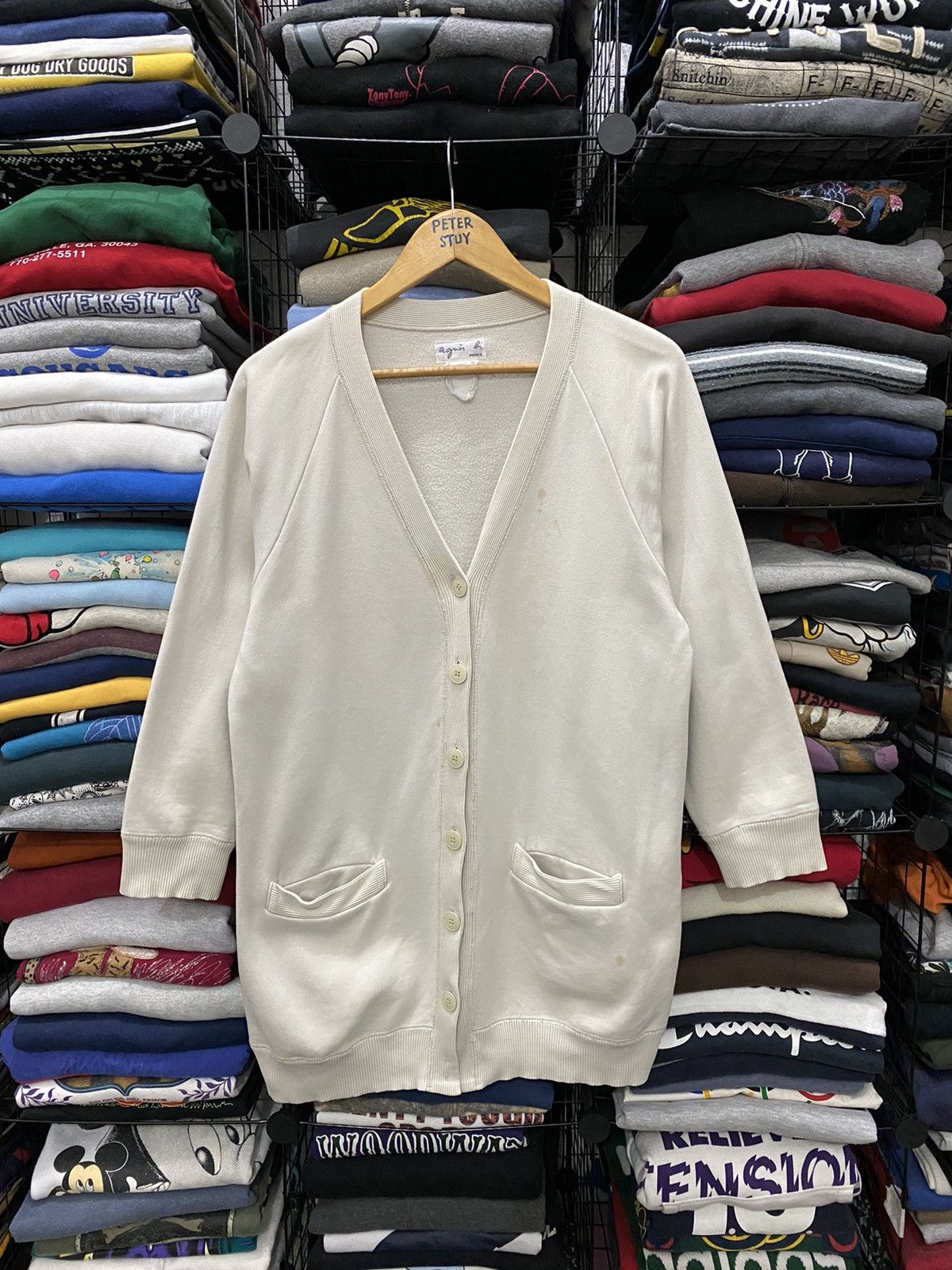 90s ~00s Vintage agnès b Sweat Cardigan 90s ~00s Vintage agnès b Sweat Cardigan | eBay