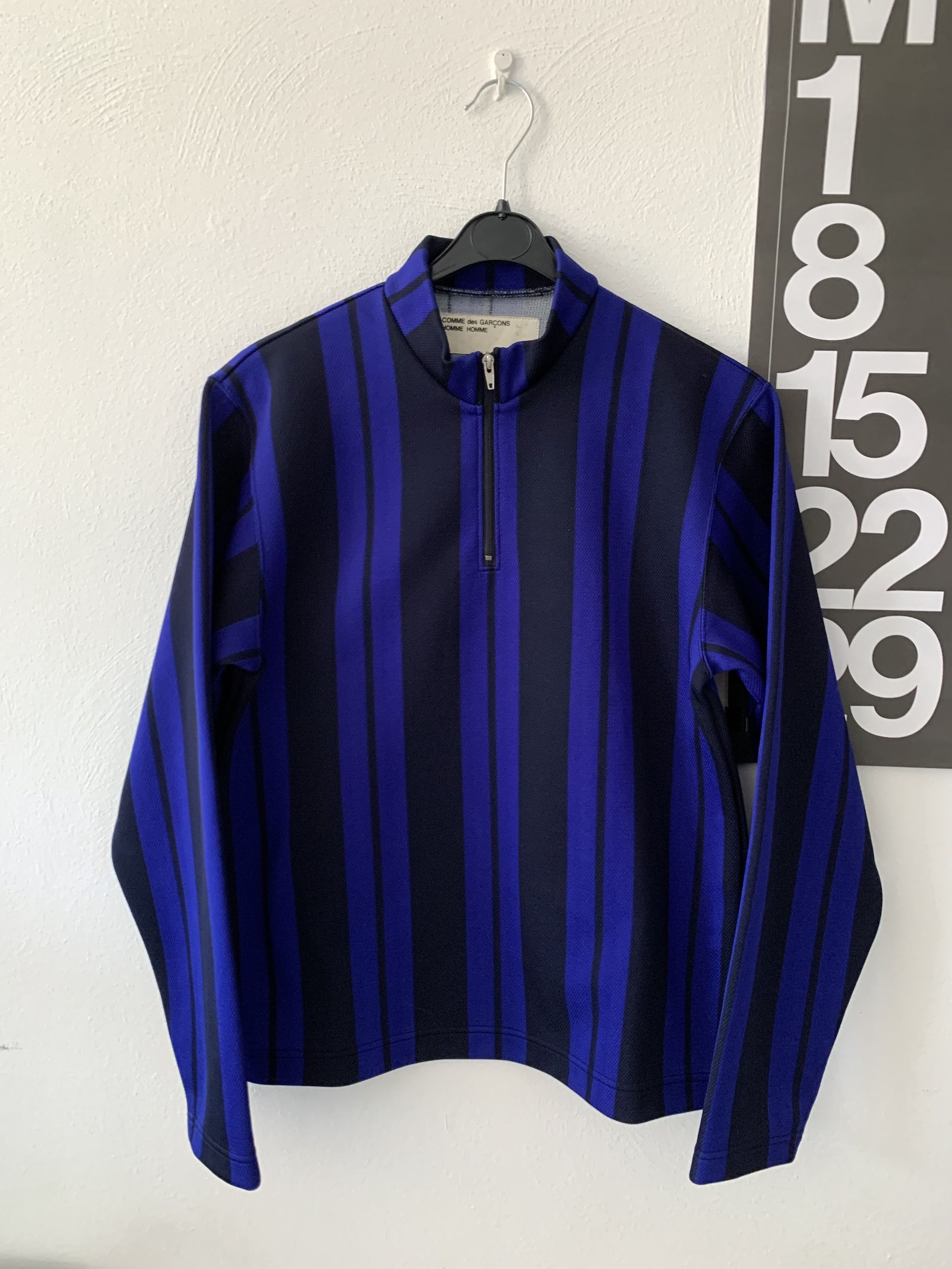 image of Comme Des Garcons Homme x Comme Des Garcons Homme Plus Poly Mock Neck in Blue, Men's (Size Small)