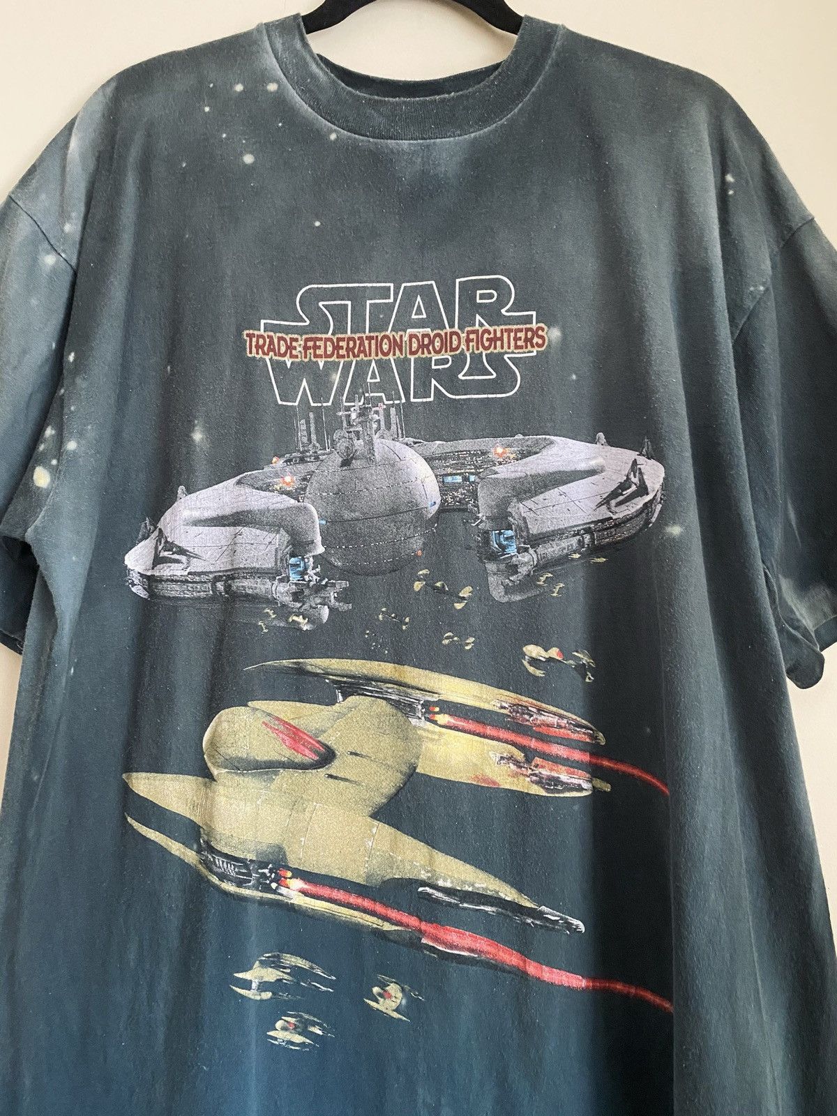 Star Wars × Vintage Vintage 90s Starwars Trade Federation Droid Fighters Tee Size US XL / EU 56 / 4 - 4 Thumbnail