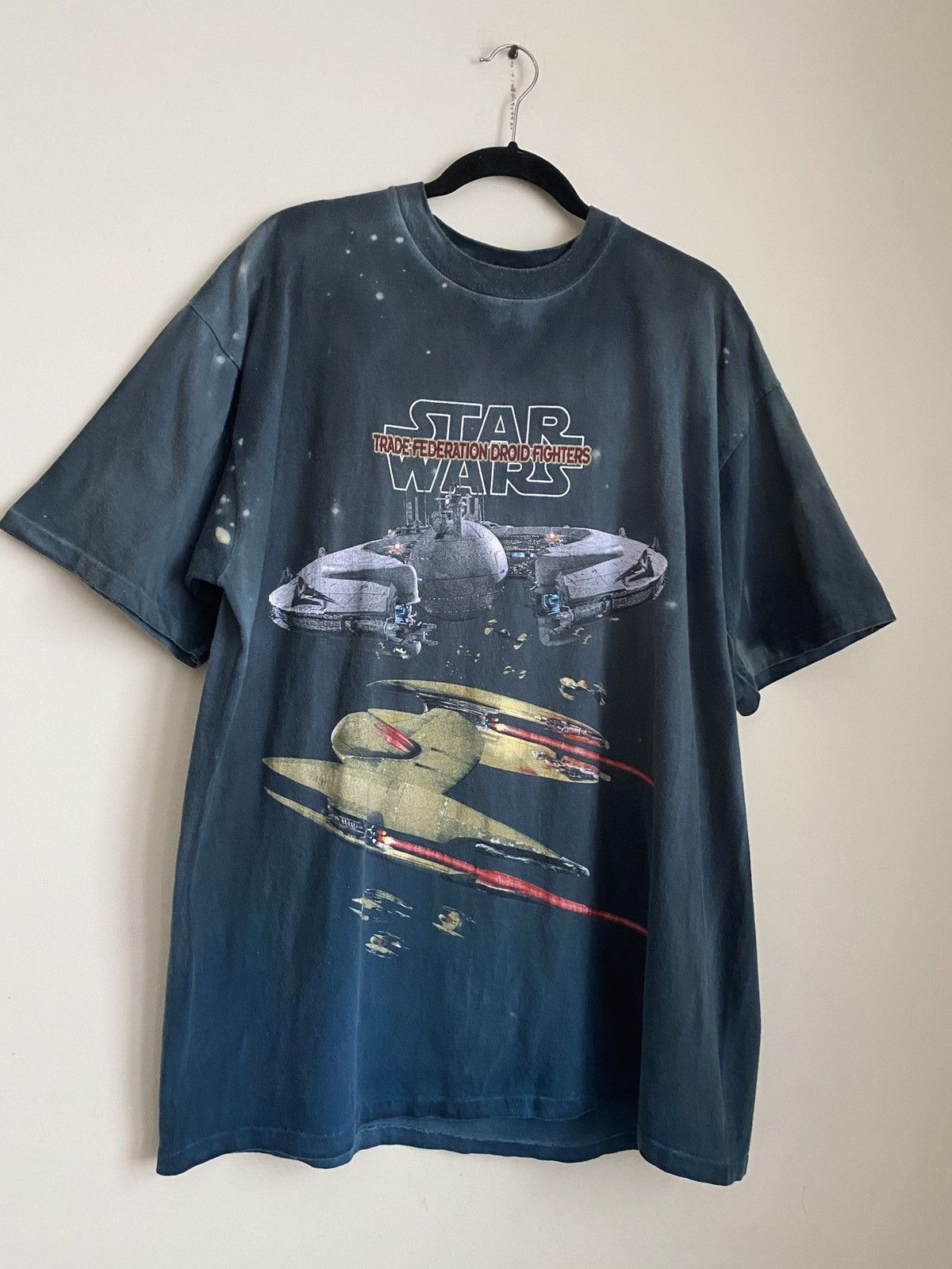 Star Wars × Vintage Vintage 90s Starwars Trade Federation Droid Fighters Tee Size US XL / EU 56 / 4 - 2 Thumbnail