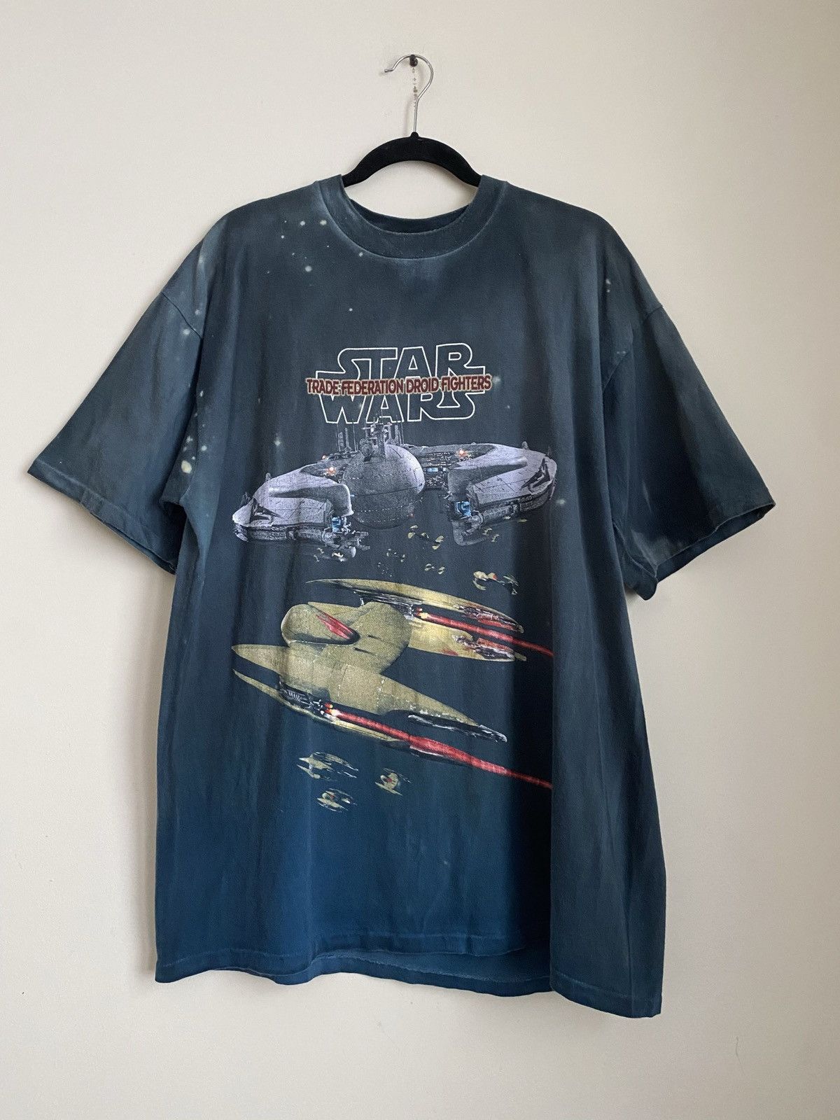 Star Wars × Vintage Vintage 90s Starwars Trade Federation Droid Fighters Tee Size US XL / EU 56 / 4 - 1 Thumbnail