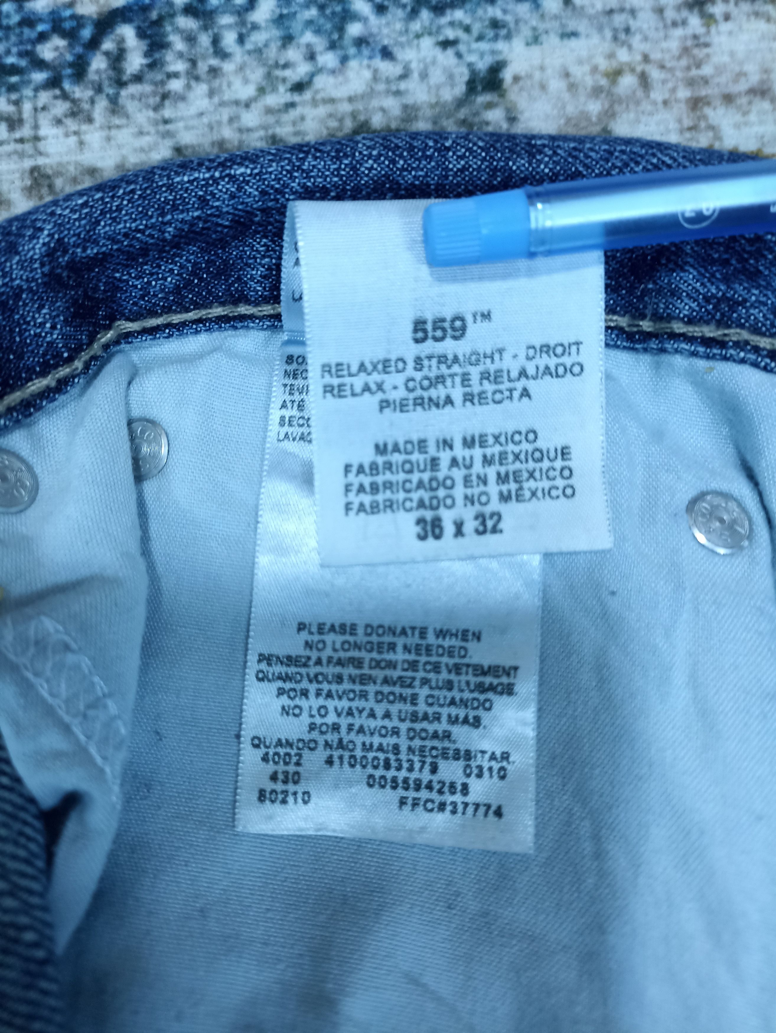 Jean × Levi's × Vintage Vintage Levis 559 Blue Jeans - J105 Size US 39 - 5 Thumbnail