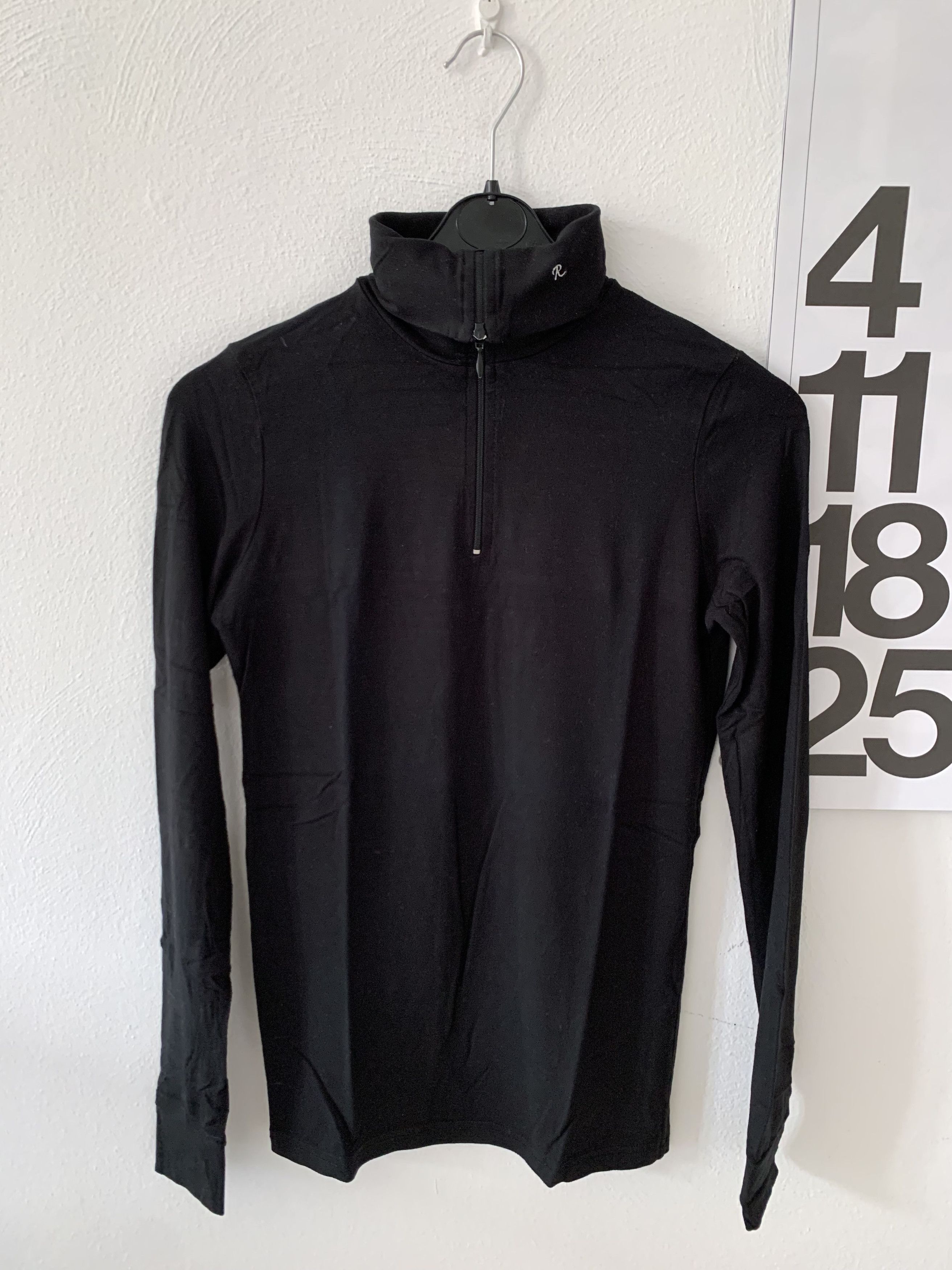 image of Raf Simons Aw05 Zipped Roll Neck in Black, Men's (Size Small)