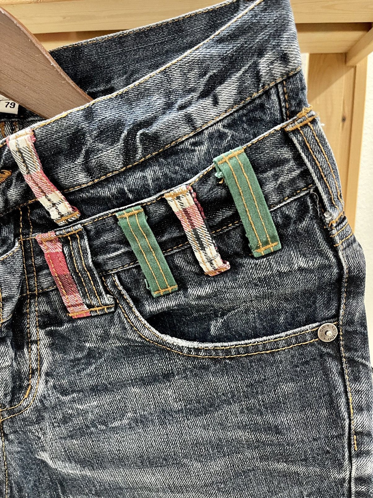 Japanese Brand VINTAGE DISTRESSED DOUBLE WAIST NYLAUS CLOTHING PUNK STYLE Size US 30 / EU 46 - 5 Thumbnail