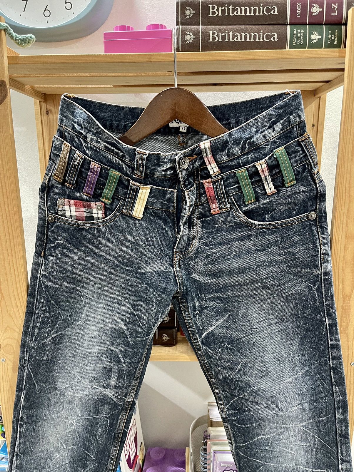 Japanese Brand VINTAGE DISTRESSED DOUBLE WAIST NYLAUS CLOTHING PUNK STYLE Size US 30 / EU 46 - 2 Thumbnail