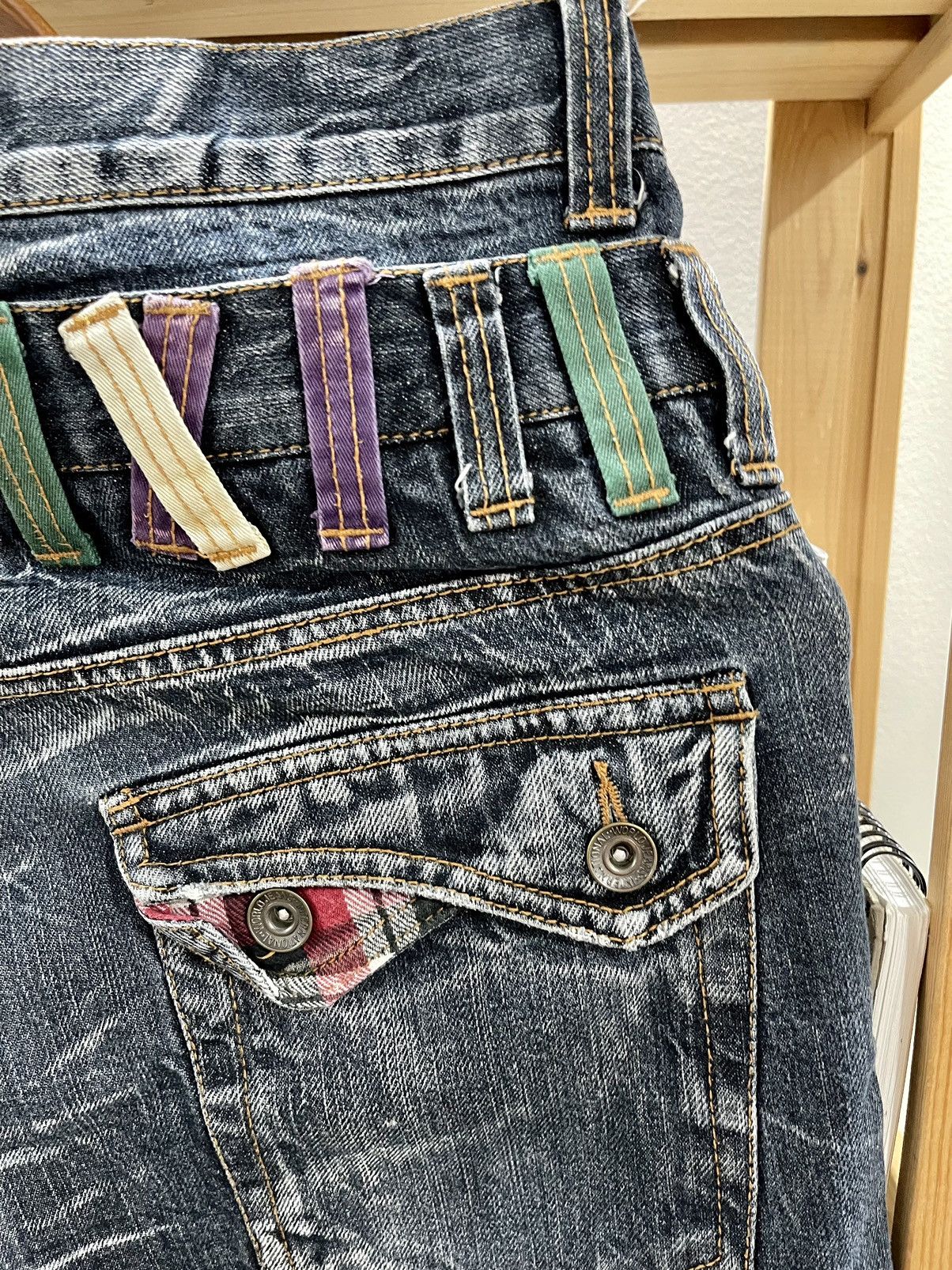 Japanese Brand VINTAGE DISTRESSED DOUBLE WAIST NYLAUS CLOTHING PUNK STYLE Size US 30 / EU 46 - 11 Thumbnail