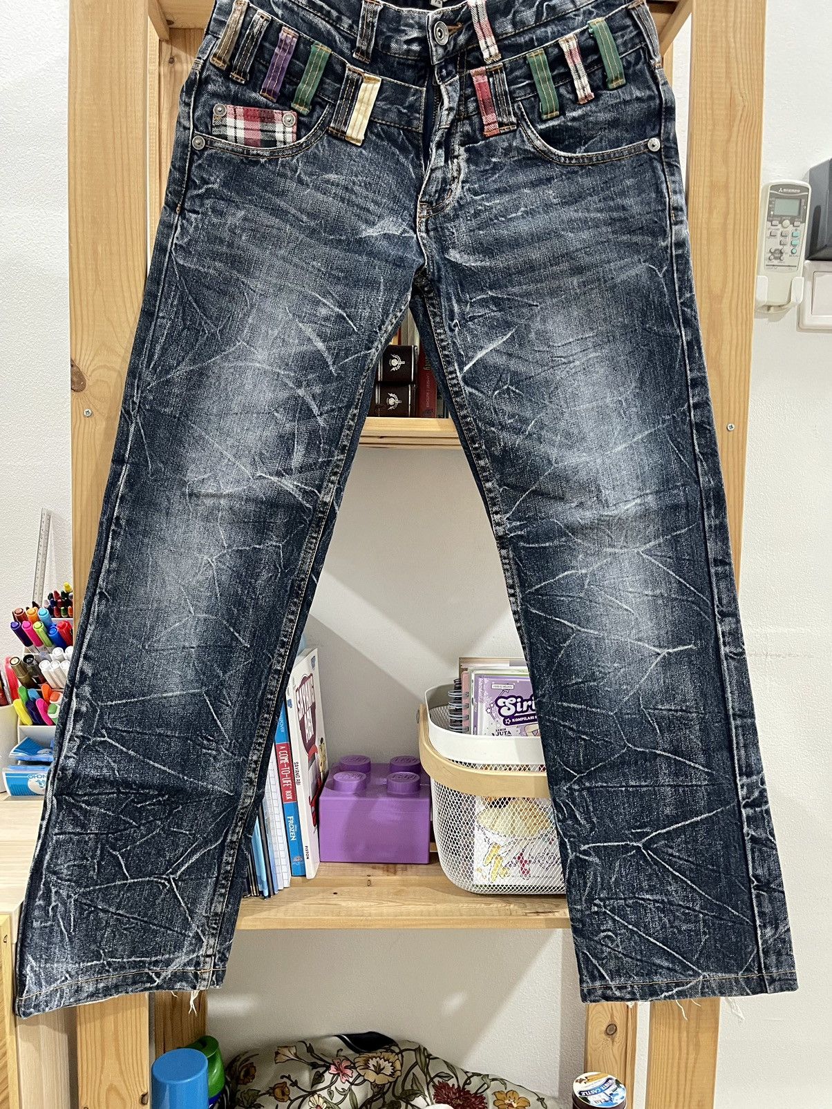 Japanese Brand VINTAGE DISTRESSED DOUBLE WAIST NYLAUS CLOTHING PUNK STYLE Size US 30 / EU 46 - 3 Thumbnail