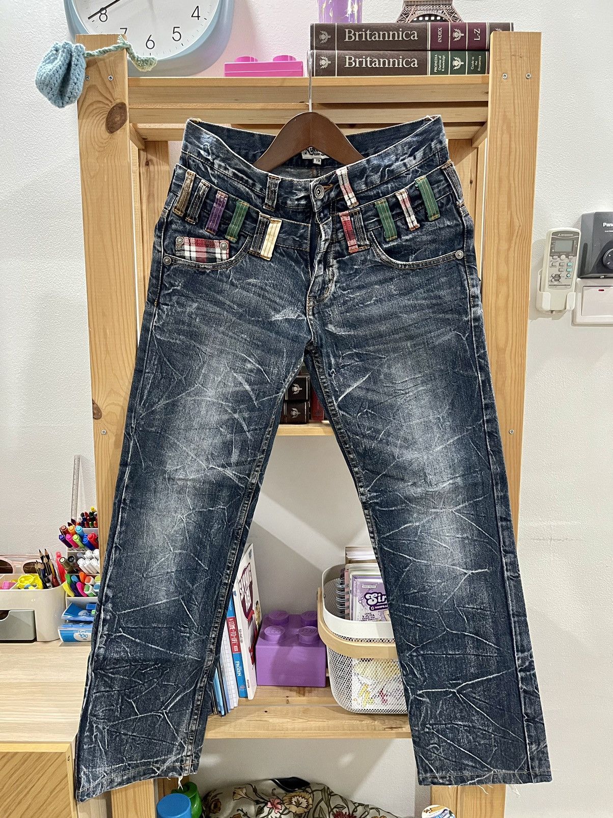 Japanese Brand VINTAGE DISTRESSED DOUBLE WAIST NYLAUS CLOTHING PUNK STYLE Size US 30 / EU 46 - 1 Thumbnail