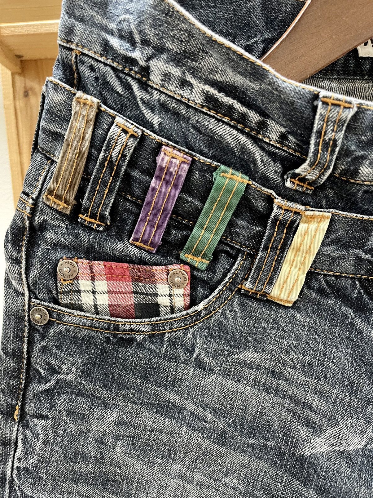 Japanese Brand VINTAGE DISTRESSED DOUBLE WAIST NYLAUS CLOTHING PUNK STYLE Size US 30 / EU 46 - 4 Thumbnail