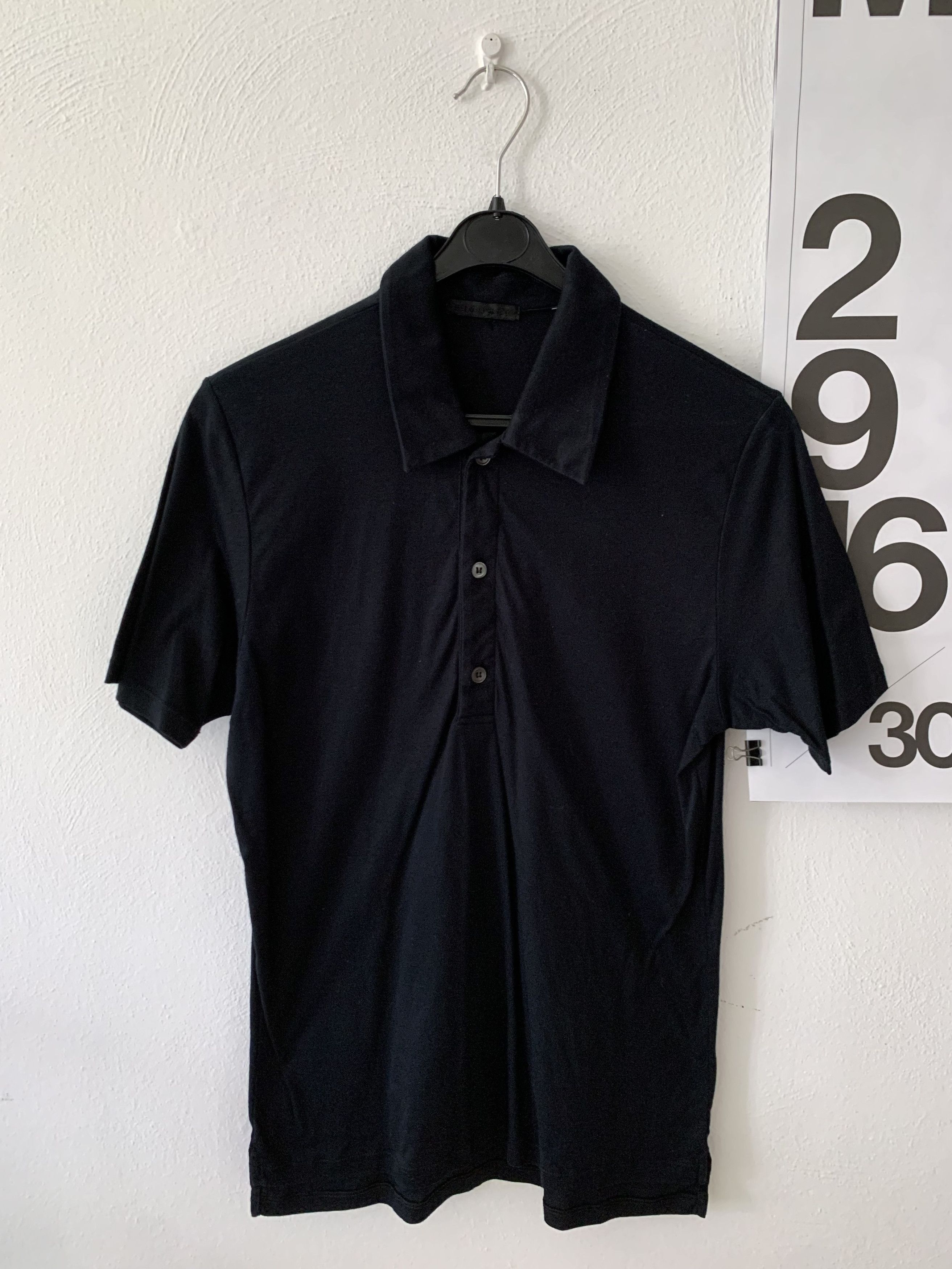 Image of Helmut Lang Archive Mercerized Cotton Shirt in Black, Men's (Size Small)