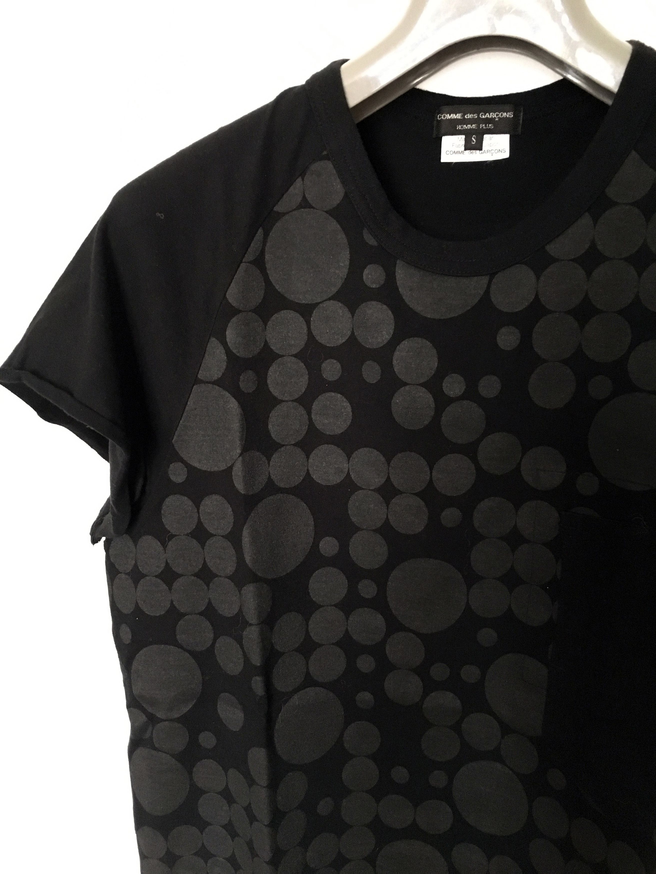 Comme des Garcons Homme Plus SS09 Polka Dot Cap Sleeve T-Shirt Size US S / EU 44-46 / 1 - 2 Thumbnail