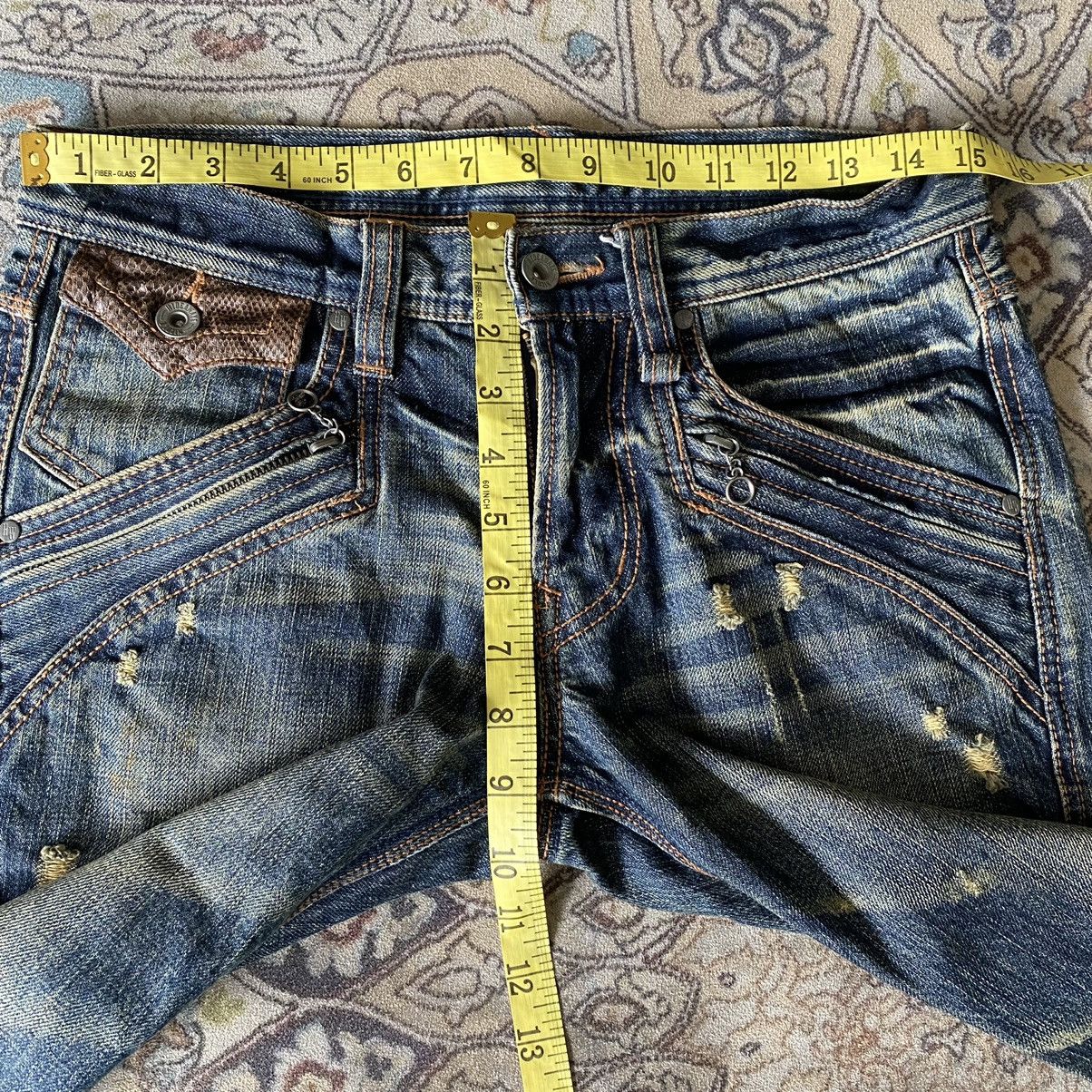 Japanese Brand NICOLE HIDEAWAYS Snake Skin Denim Flare Jeans Size US 30 / EU 46 - 21 Thumbnail