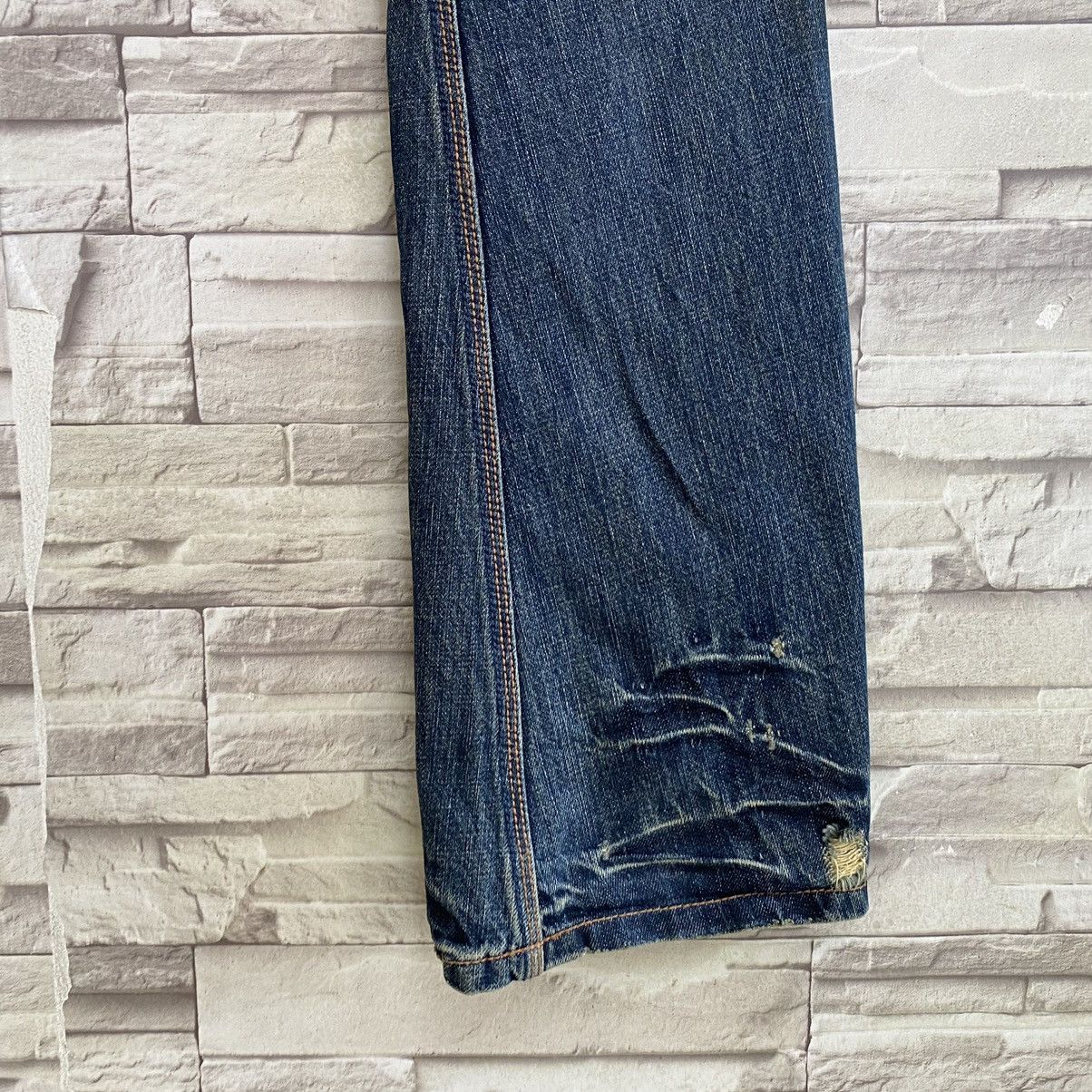 Japanese Brand NICOLE HIDEAWAYS Snake Skin Denim Flare Jeans Size US 30 / EU 46 - 15 Thumbnail